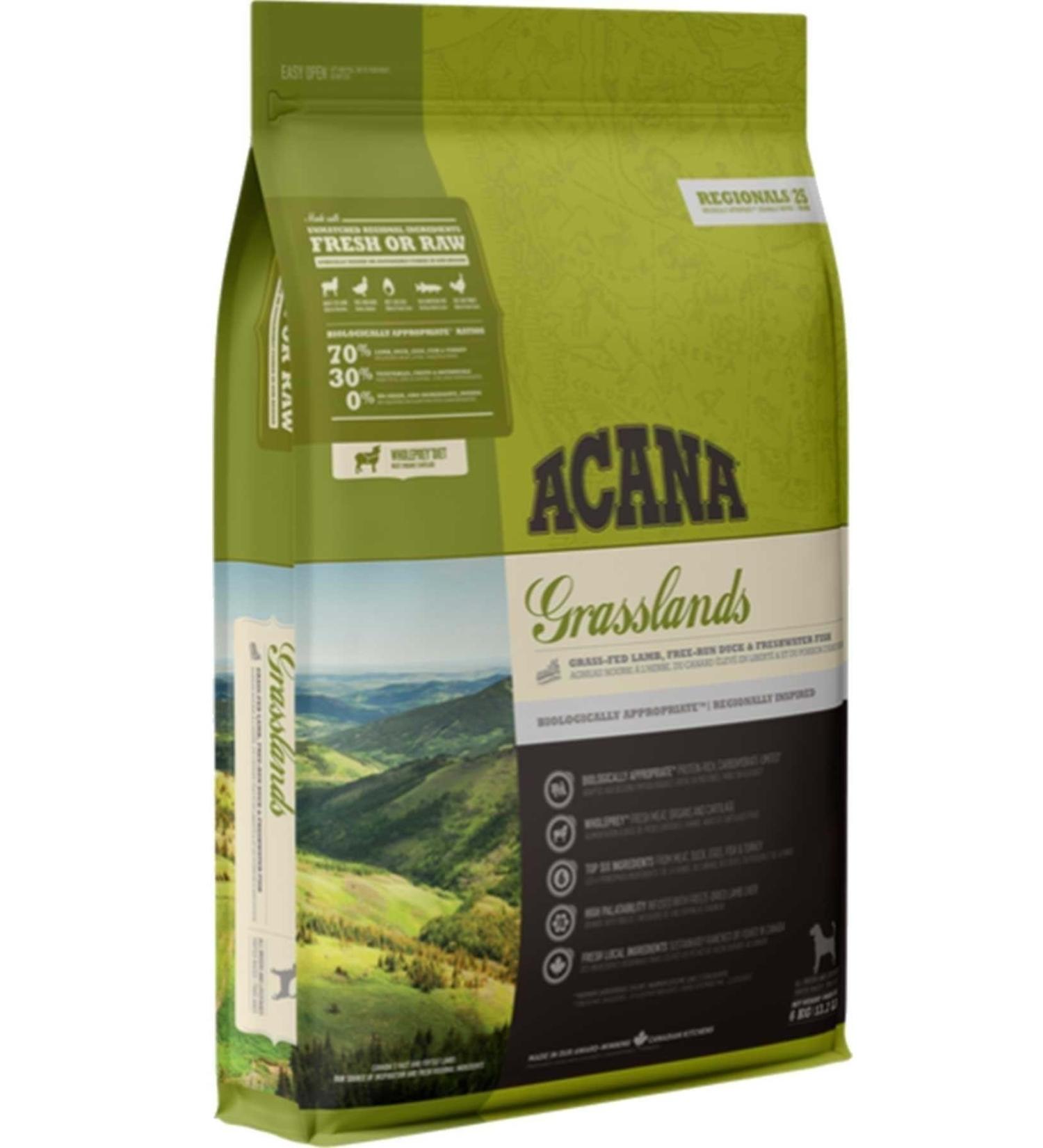 Acana Grasslands Lamb Duck Fish Grain Free Adult Dog Food 2kg