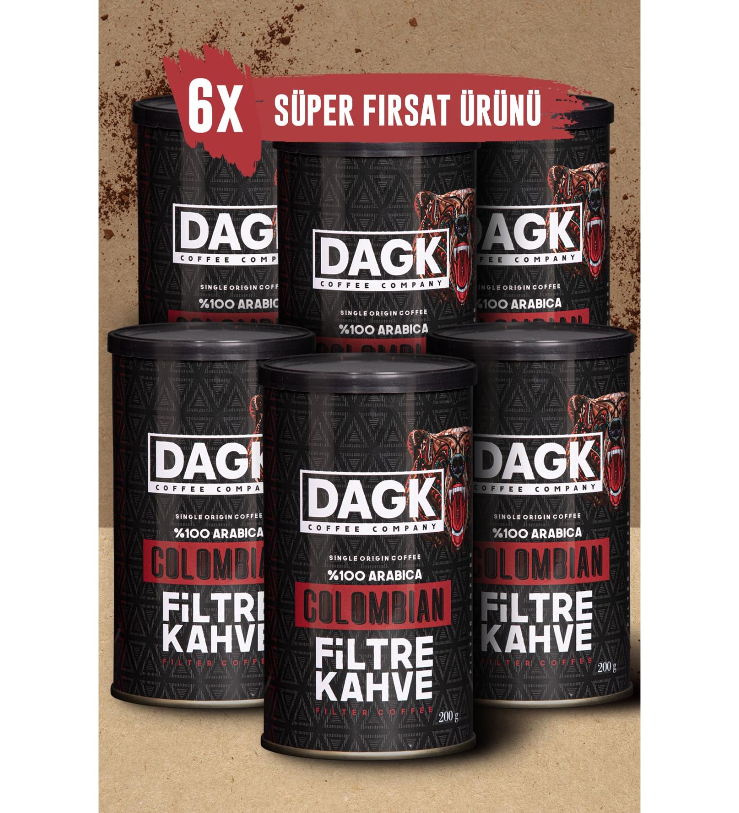 Dagk Colombian Filter Coffee 6x200g Super Deal Product