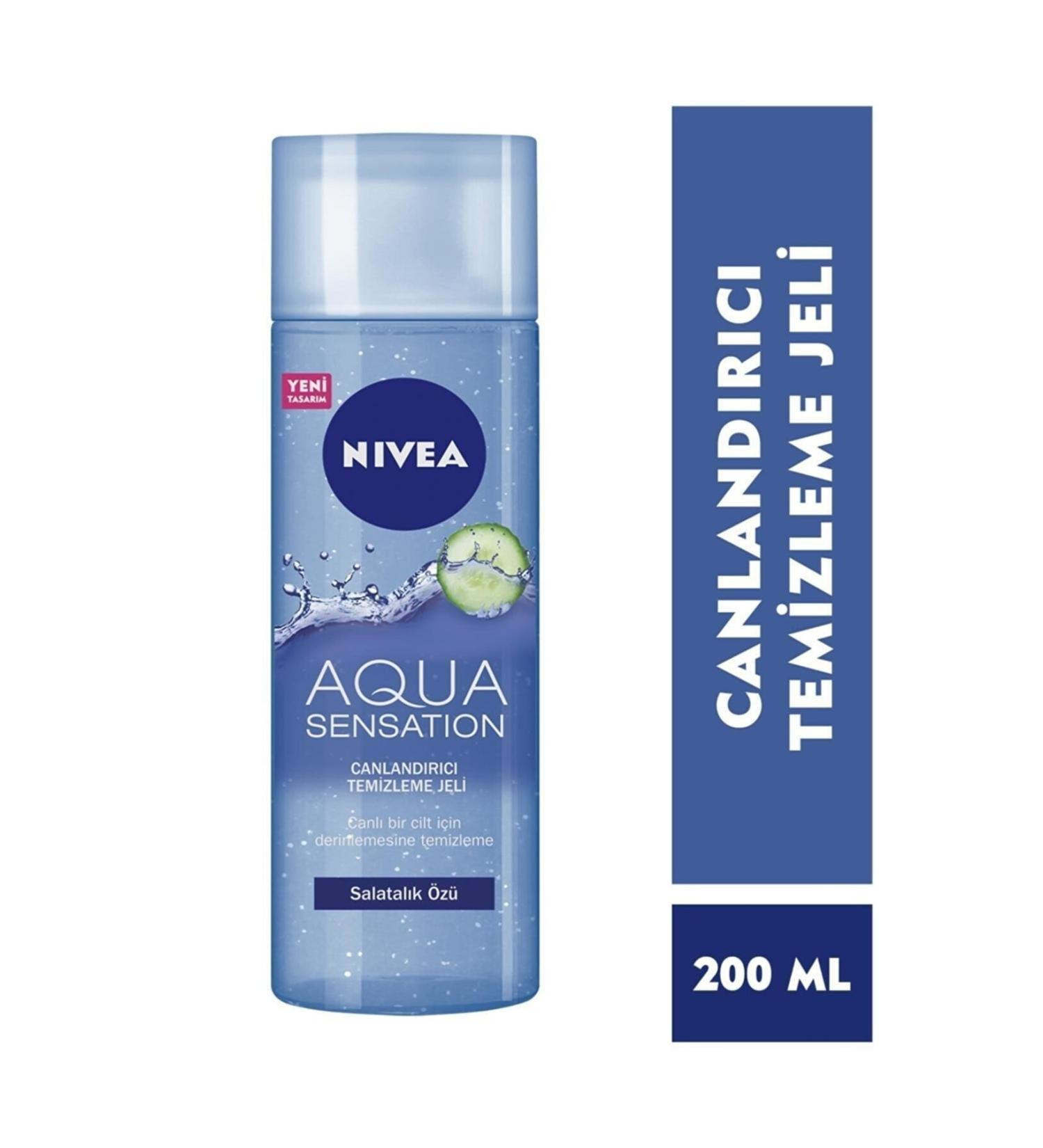 NIVEA Moisturizing Aqua Sensation Refreshing Facial Cleansing Gel 200ml Cucumber Extract Facial Cleansing