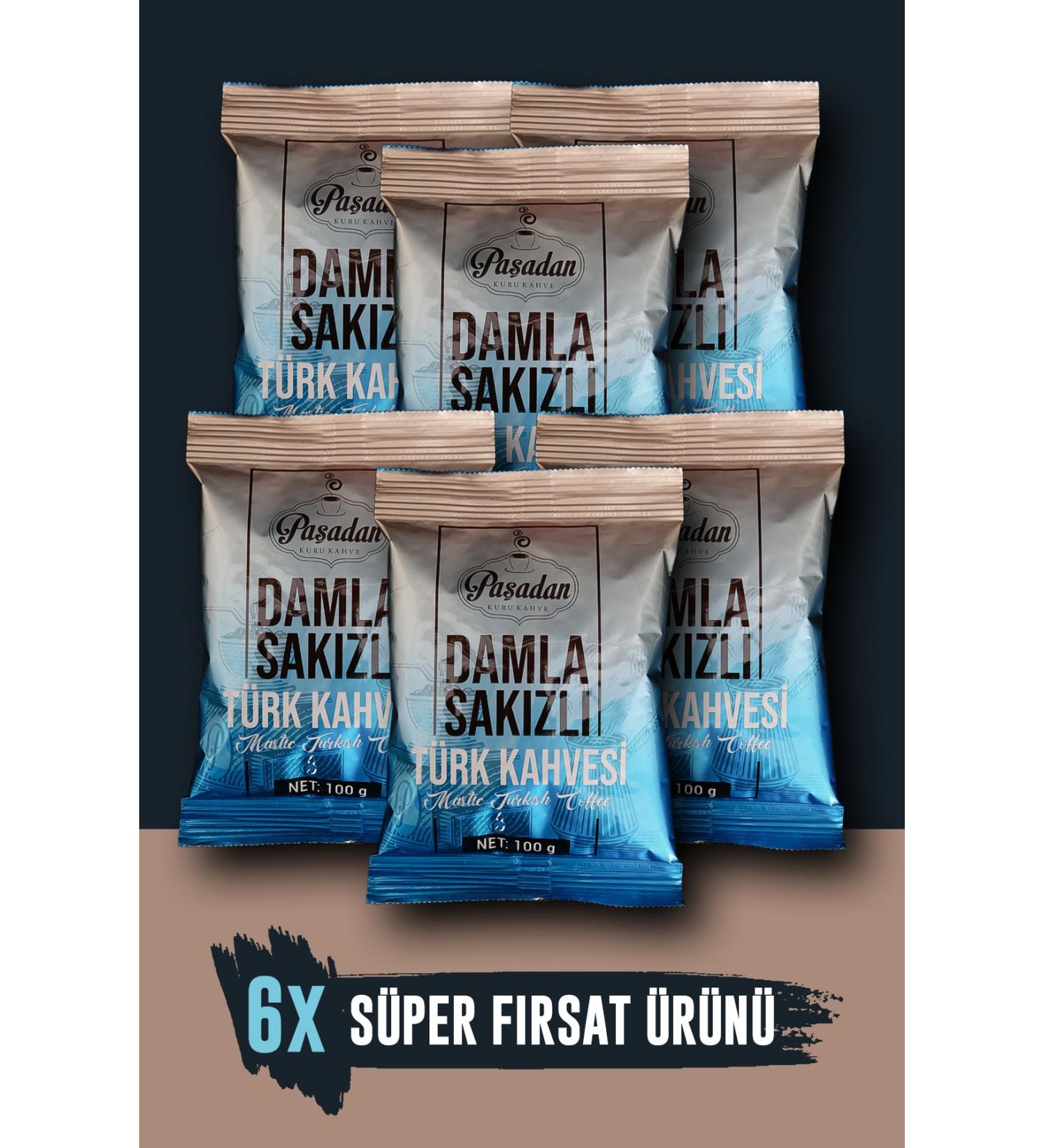 Coffee from Pasha (6X100GR) Turkish Coffee with Mastic Gum