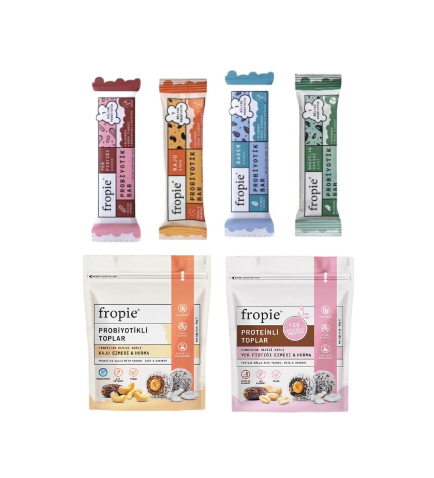 FROPIE Probiotic Bar 4 Pieces and Probiotic Balls 2 Pieces Gluten Free Additive Free