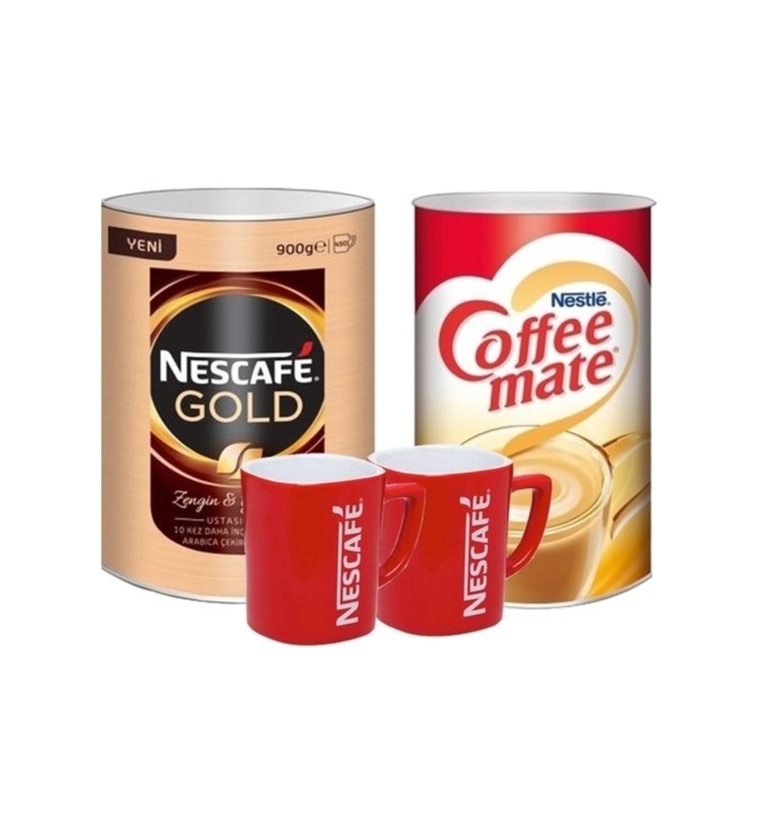 Nescafe Gold Granulated Coffee 900 Gr Coffee Mate 2 Kg Mug 2 Piece