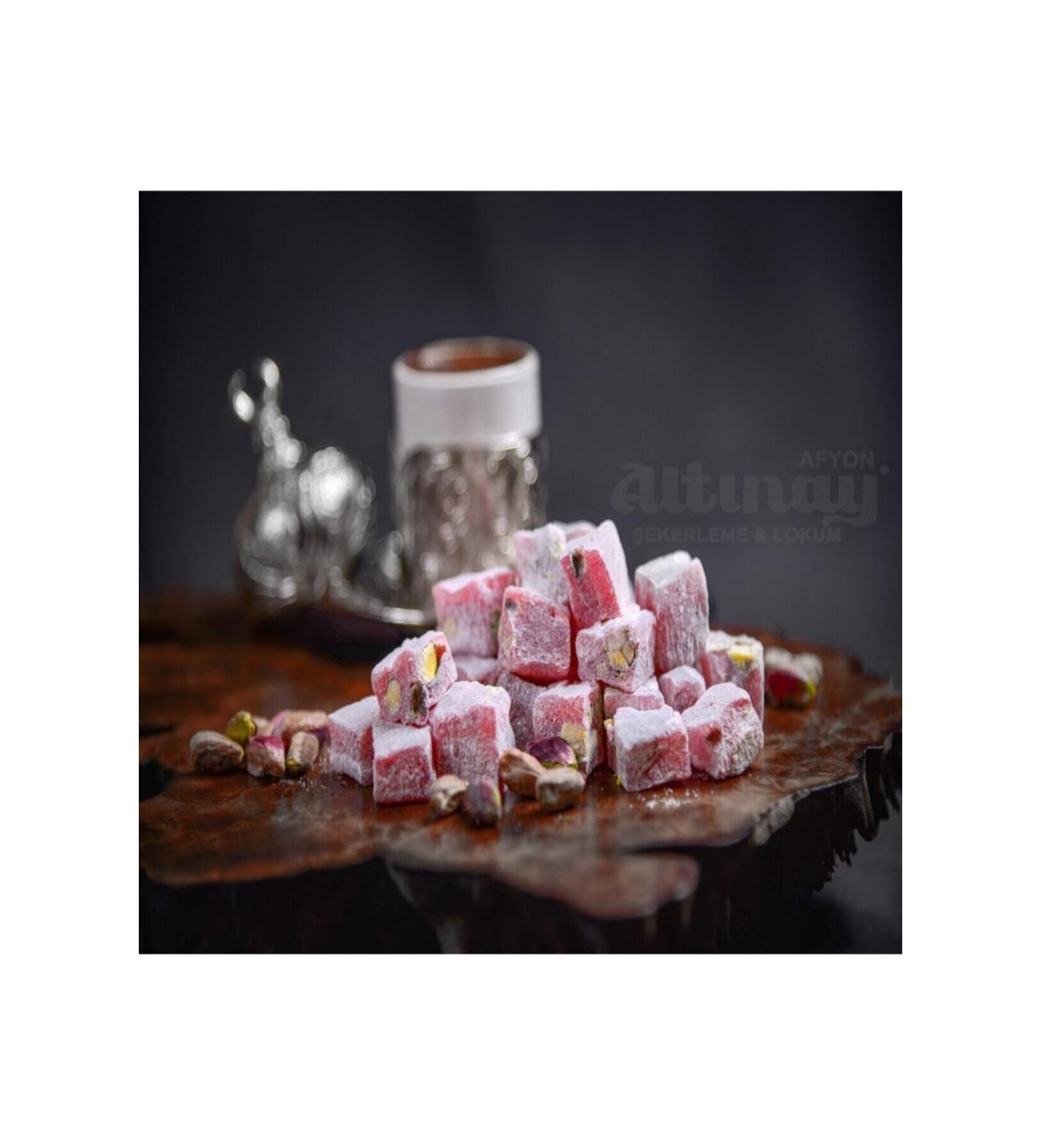 Alt nay ekerleme Famous Pomegranate and Pistachio Double Roasted Afyon Turkish Delight 1 Kg