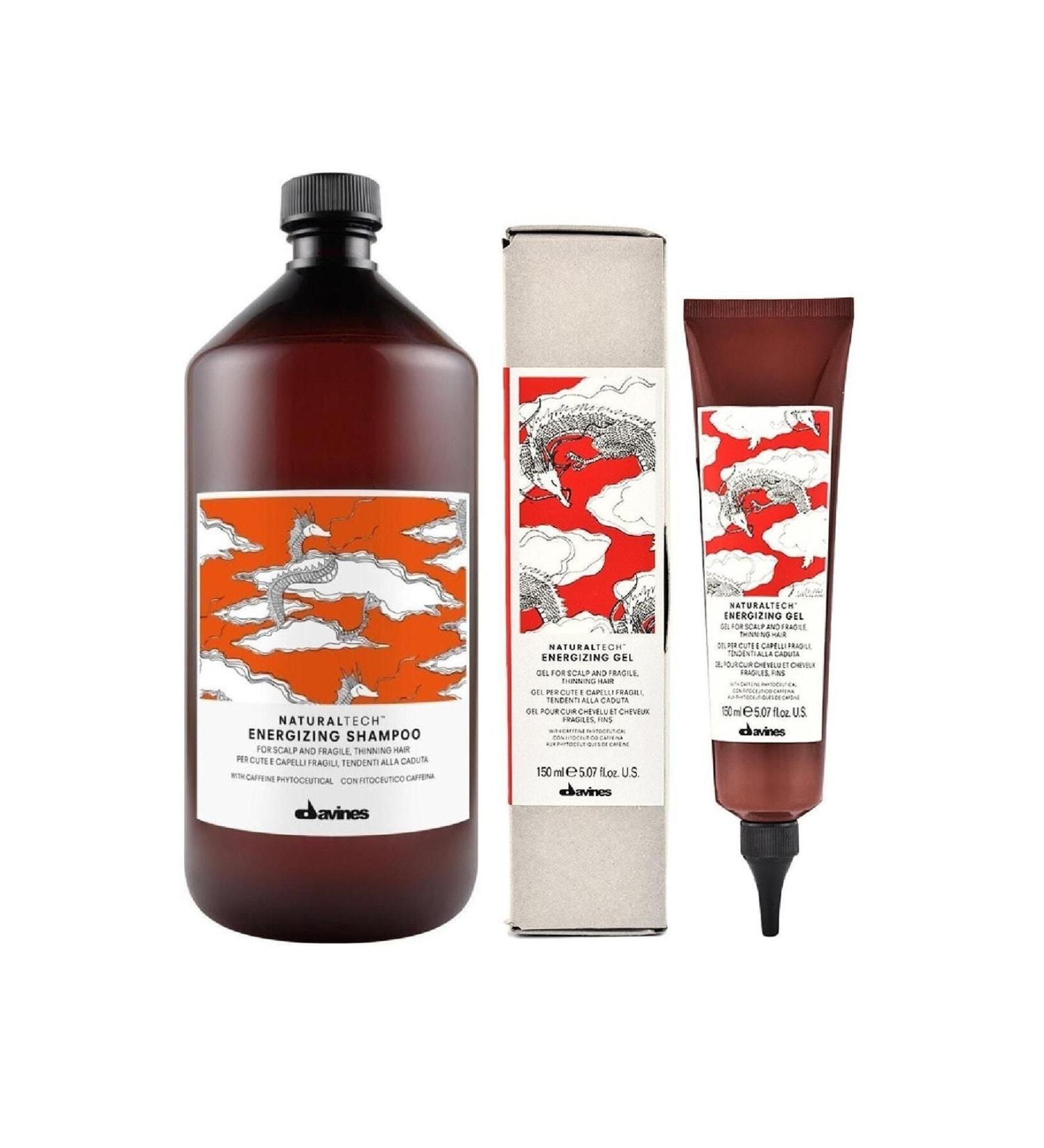 Davines energy set - Energizing Shampoo 1000 Ml + Gel 150 Ml 80046082555121l