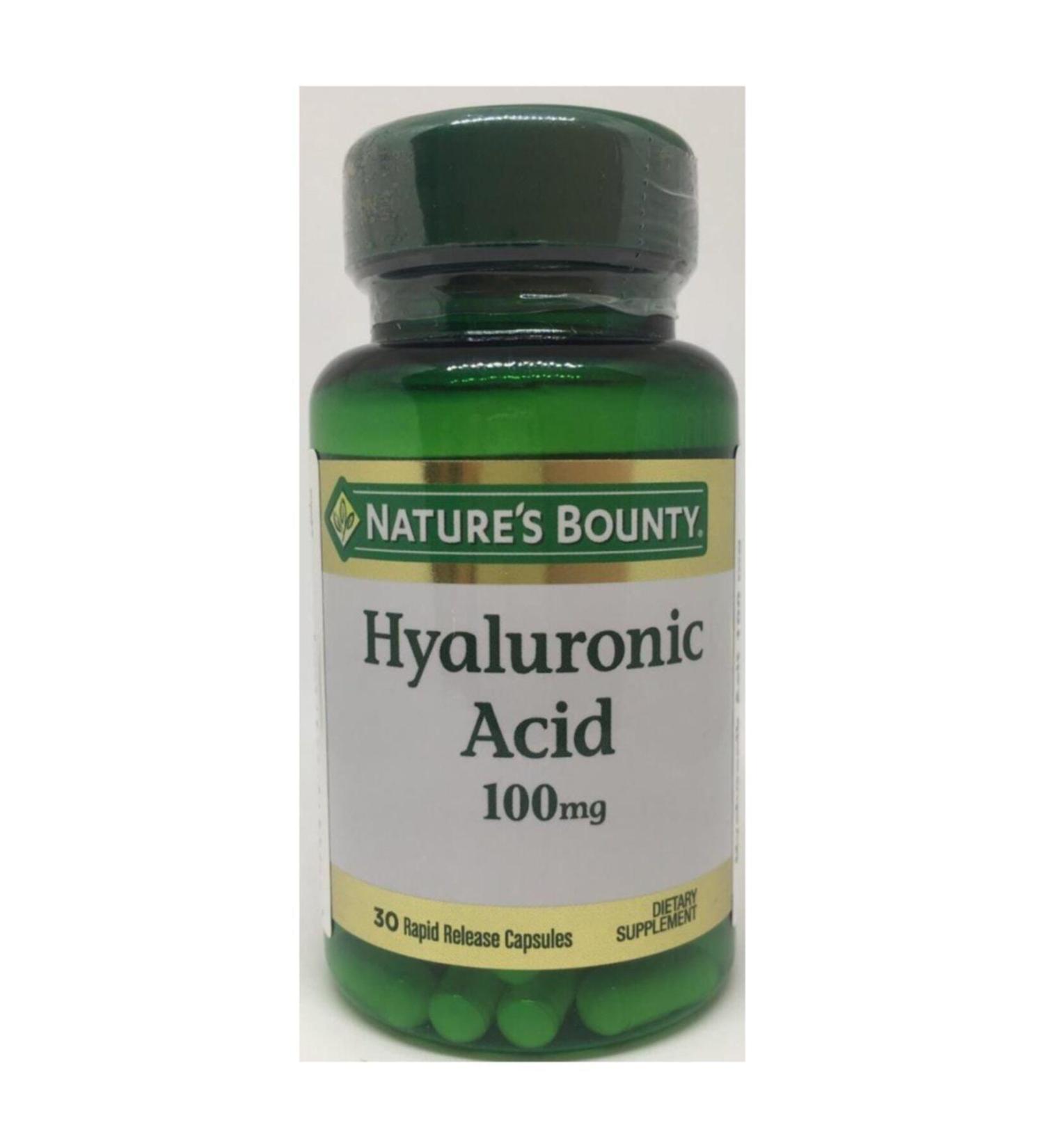 Natures Bounty Hyaluronic Acid 100 mg 30 Capsules Skt 01-2022