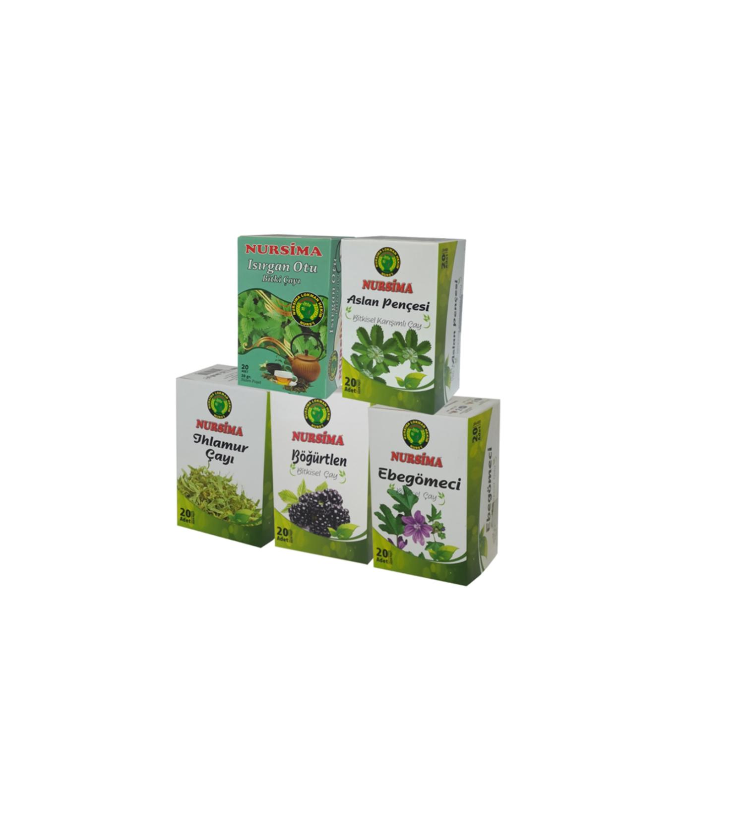 Nursima Linden Tea Herbal Tea Set 5 Pieces X 20 Pieces