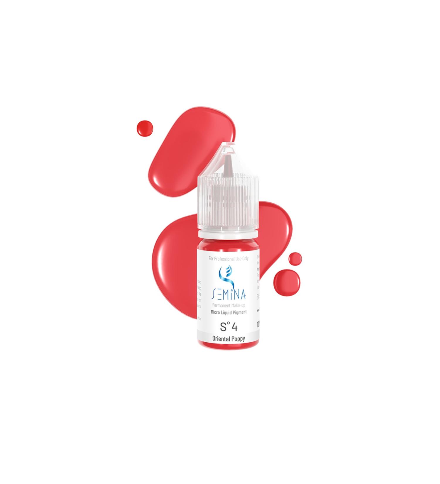 Semina Permanent Semina Permanent Makeup Dye Micro Liquid Permanent Makeup Pigment Oriental Poppy 10ml