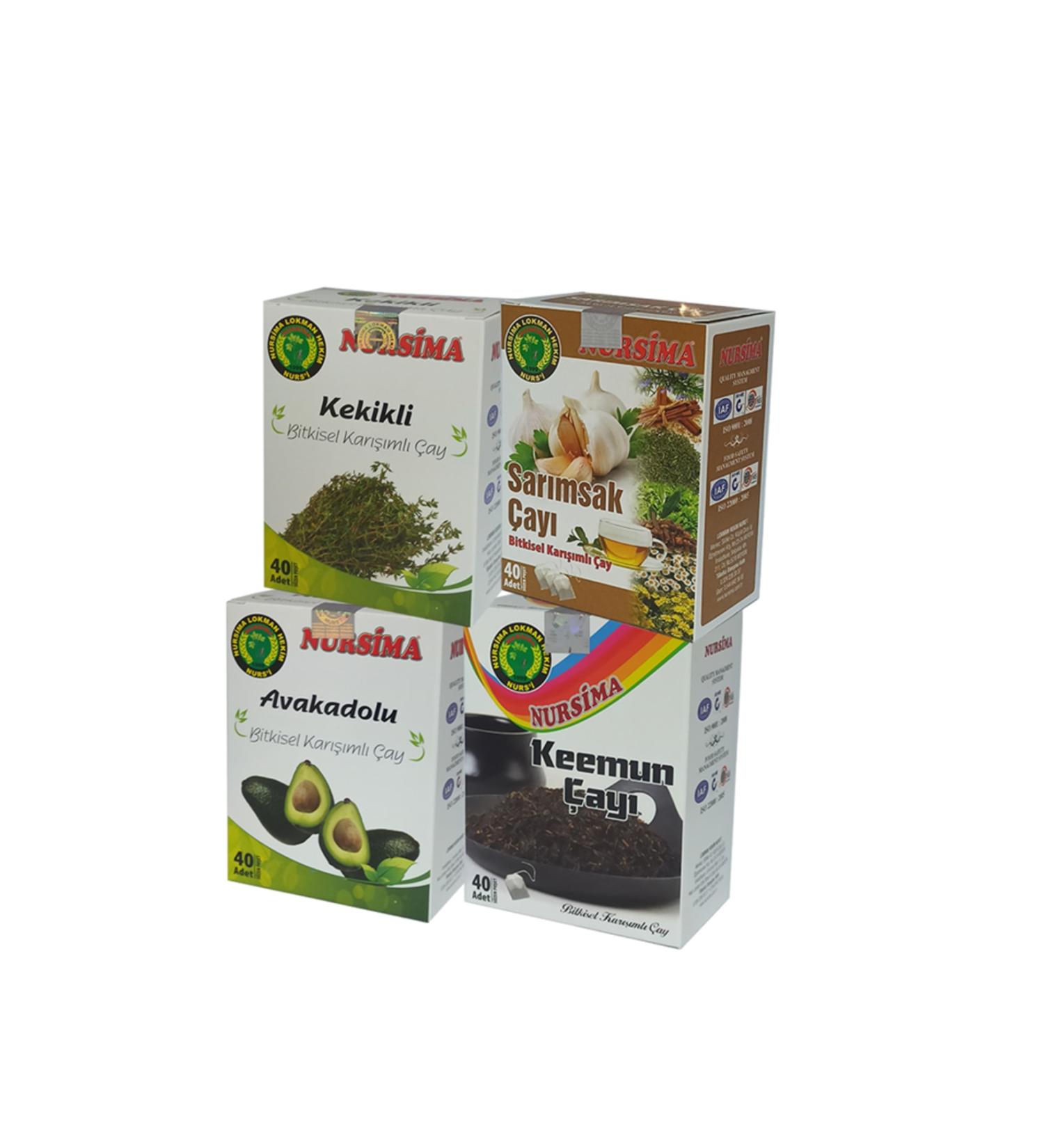 Nursima Avocado Herbal Tea Set 4 Pieces