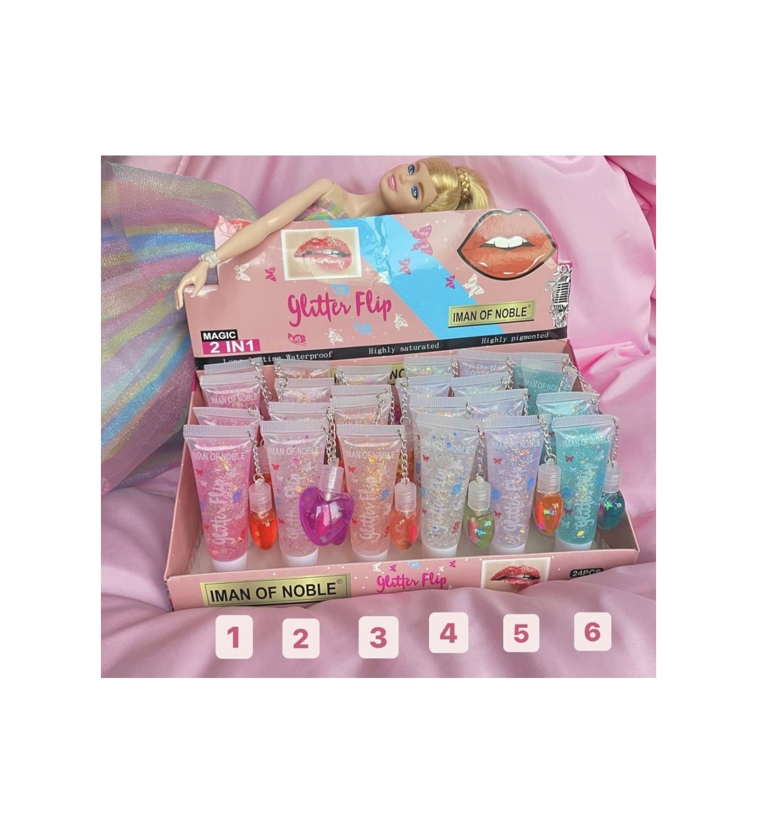 Zetmoda Heart Lip Gloss 6 Pieces Lip Gloss Lip Balm Lip Oil Glitter