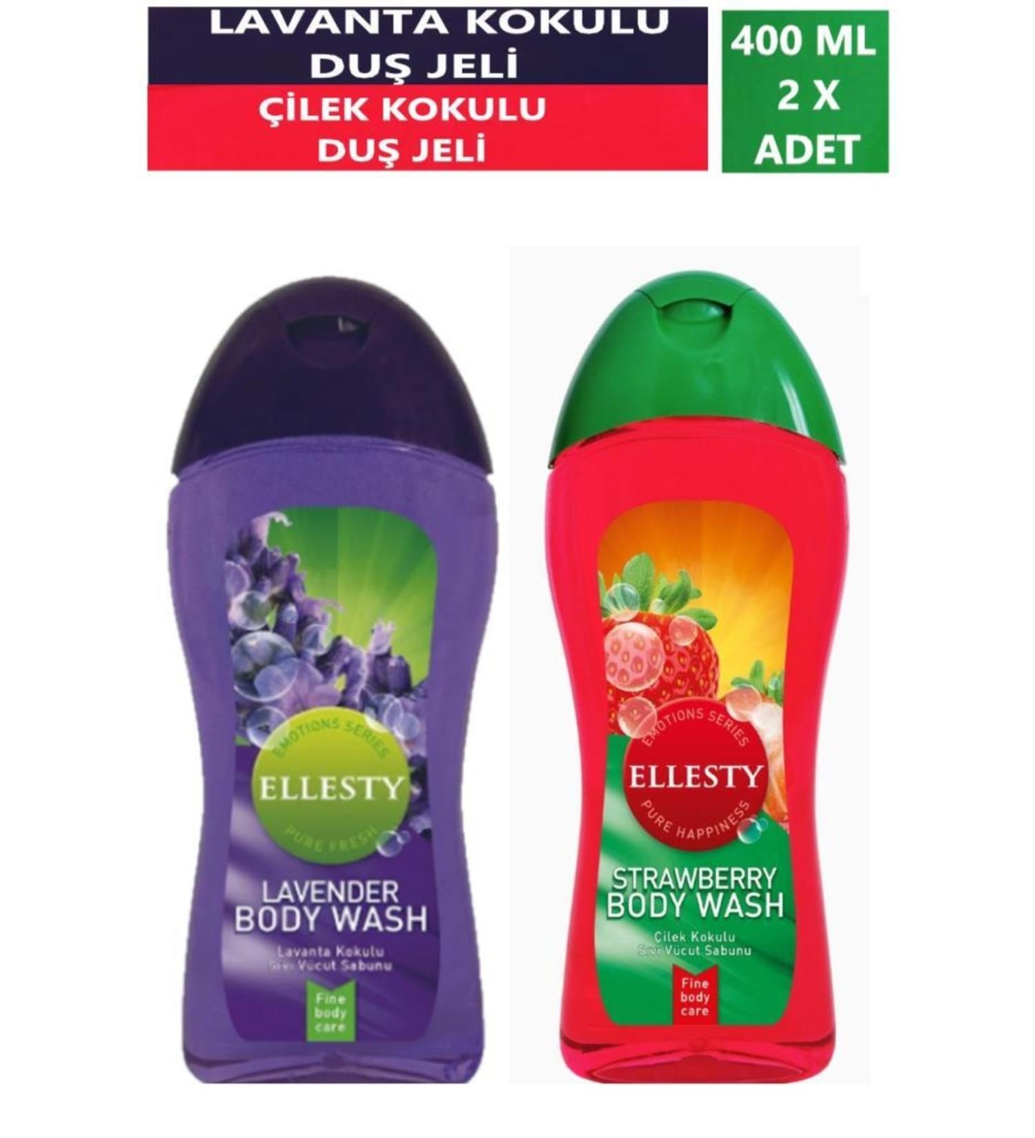 ELLESTY Strawberry & Lavender Shower Gel 400 Ml Set of 2 - Buy Online on GoSupps.com