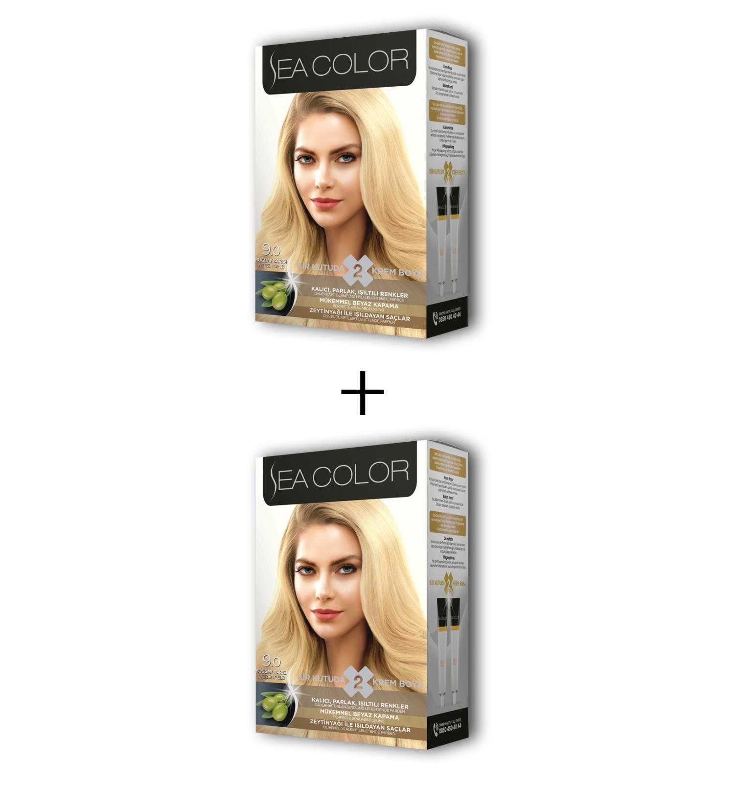 2x2 Tube Cream Hair Dye Set Wheat Blonde No:9.0
