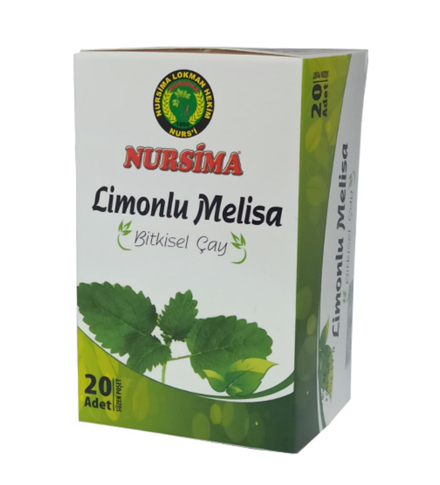 Nursima Siftaholsun Market Lemon Balm Herbal Tea 20 Filtering Bags
