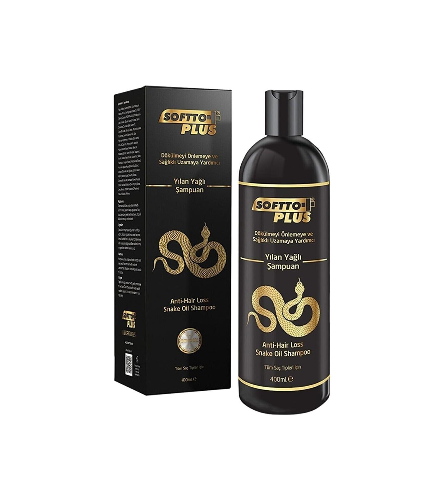 Softto Plus Anti-Hair Loss Effective Snake Oil Super Shampoo for Falling Hair 400 ml.