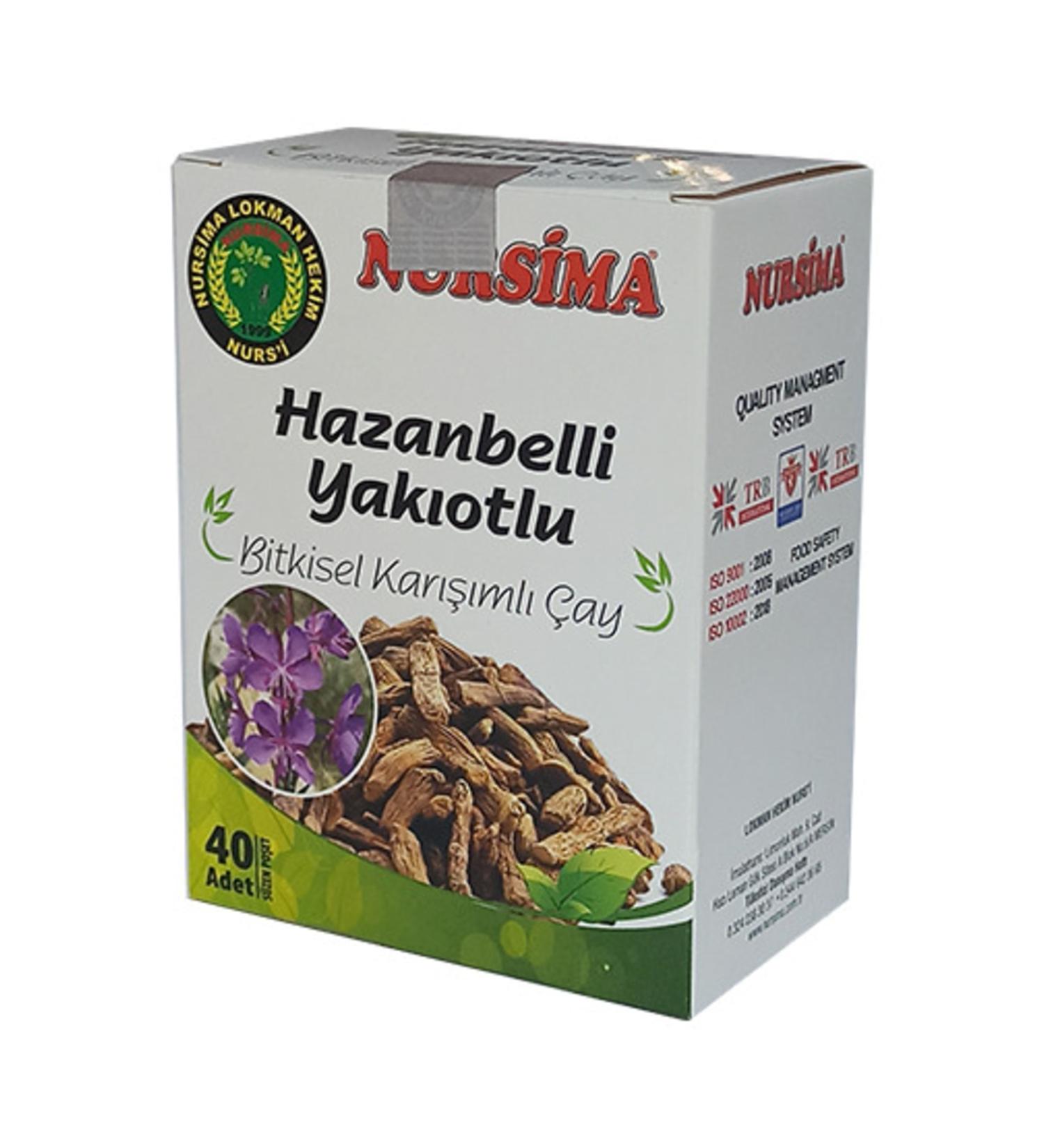 Nursima Hazanbelli Mixed Herbal Tea with Fuel 40 Filtering Bags