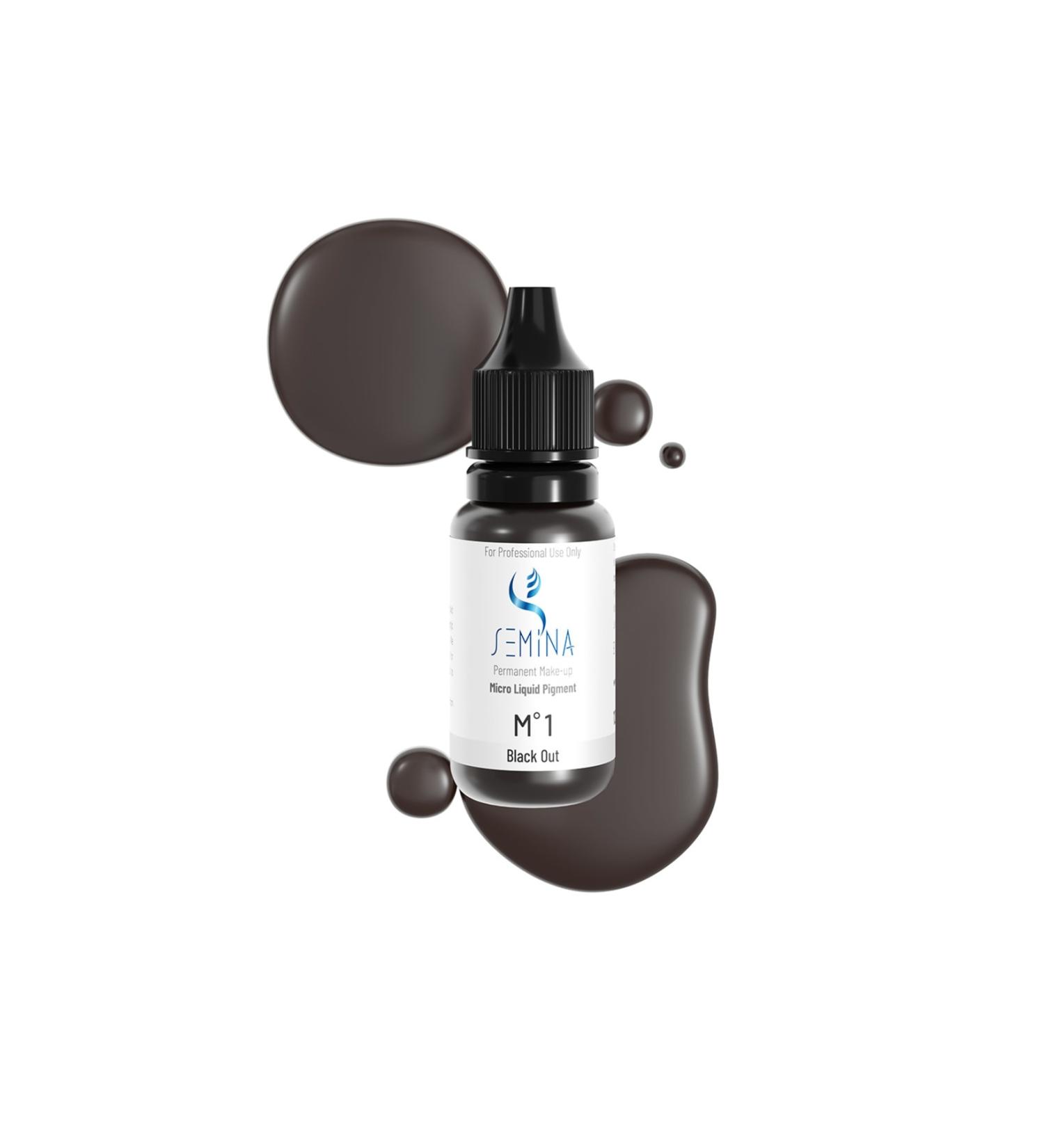 Semina Permanent Semina Permanent Makeup Dye Dark Brown Permanent Makeup Pigment Black Out 12ml