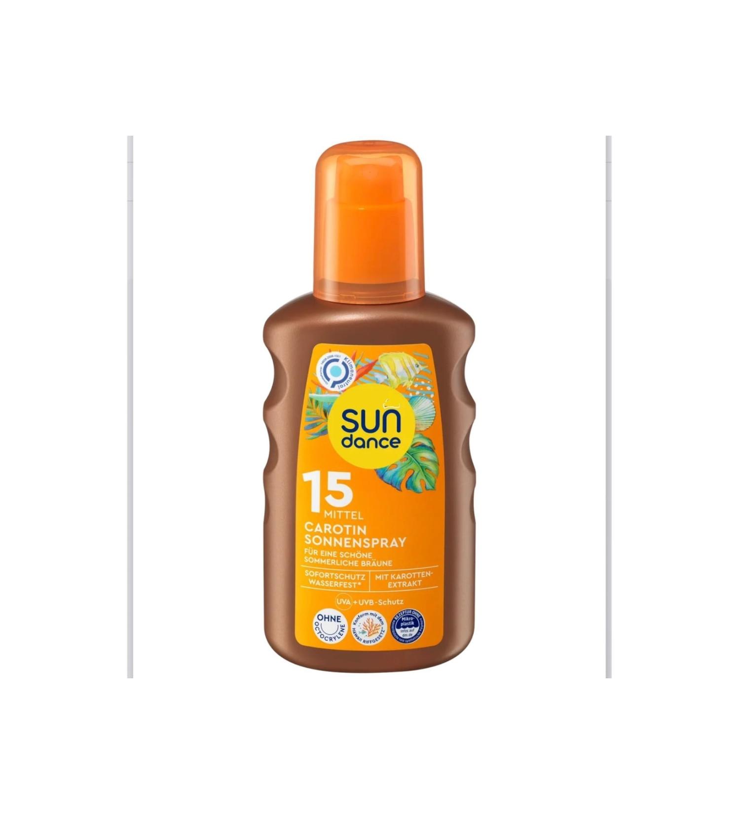 SUNDANCE Germany Nr1 Carotene Carrot Extract Bronzing Spray Sunscreen Spf15 - Buy Online on GoSupps.com