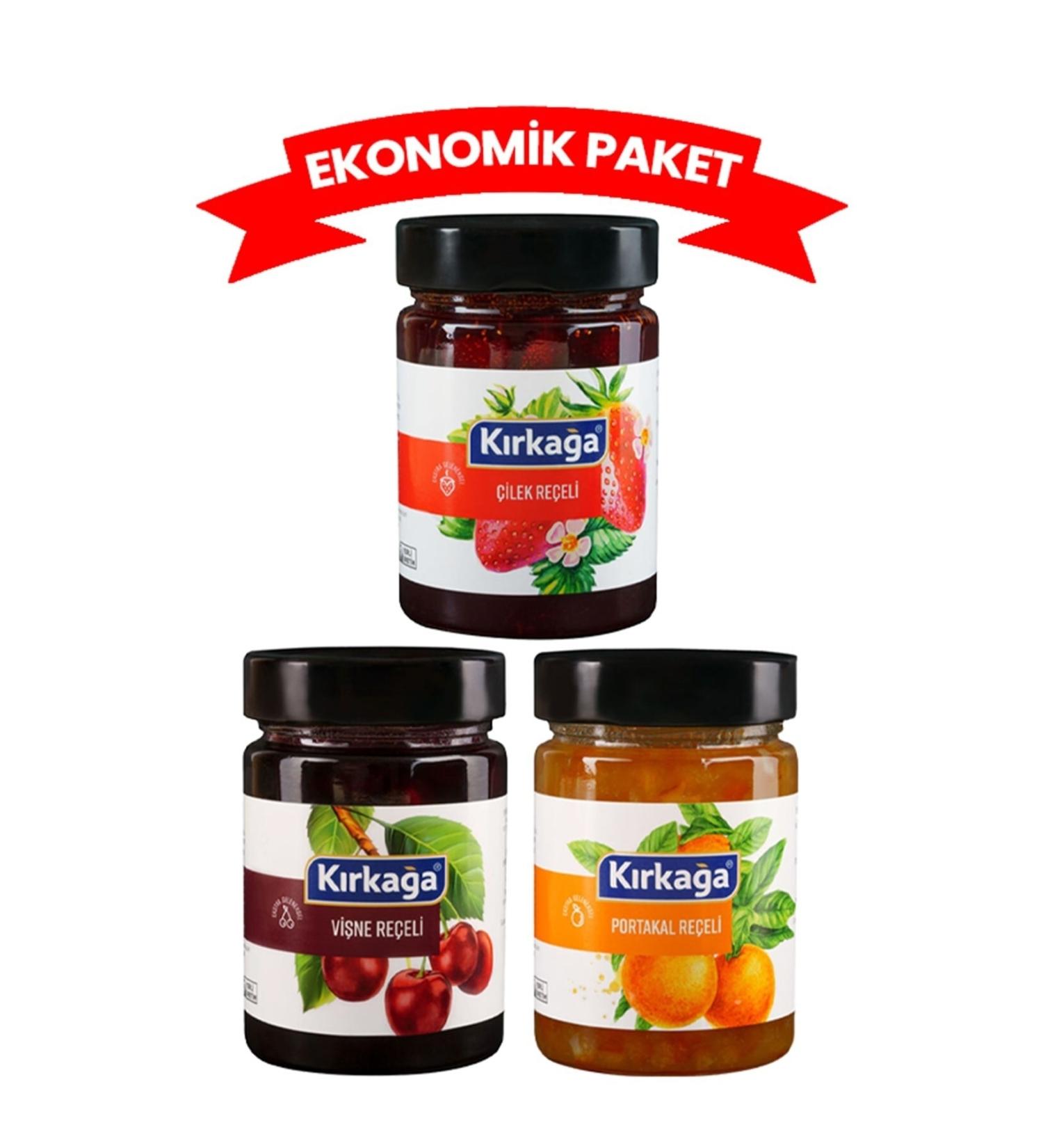 K rka a Cherry Jam 400g - Strawberry Jam 400g - Orange Jam 400g