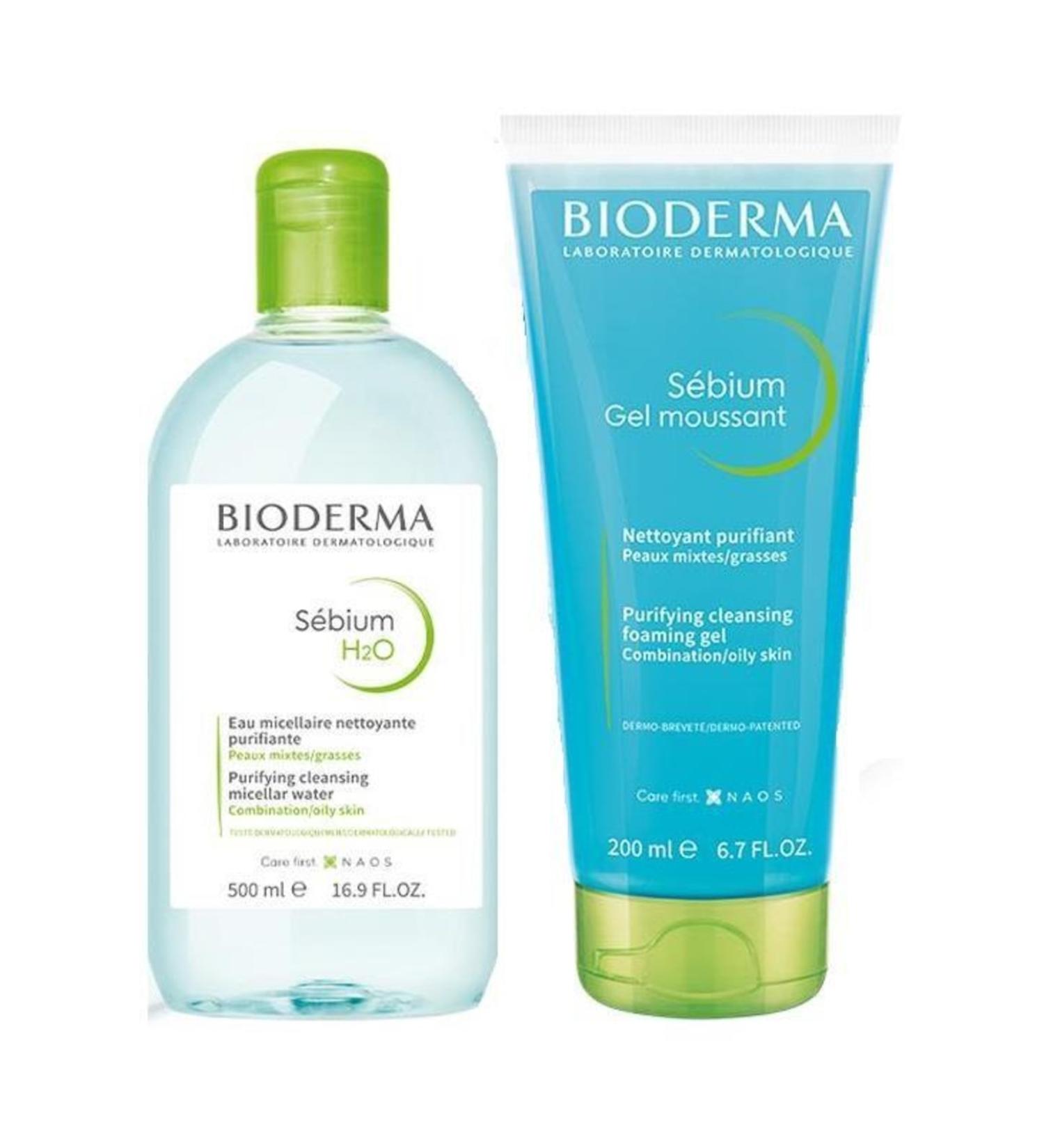 Bioderma Sebium H2o 500 Ml+ Sebium Foaming Gel Tube 200 Ml