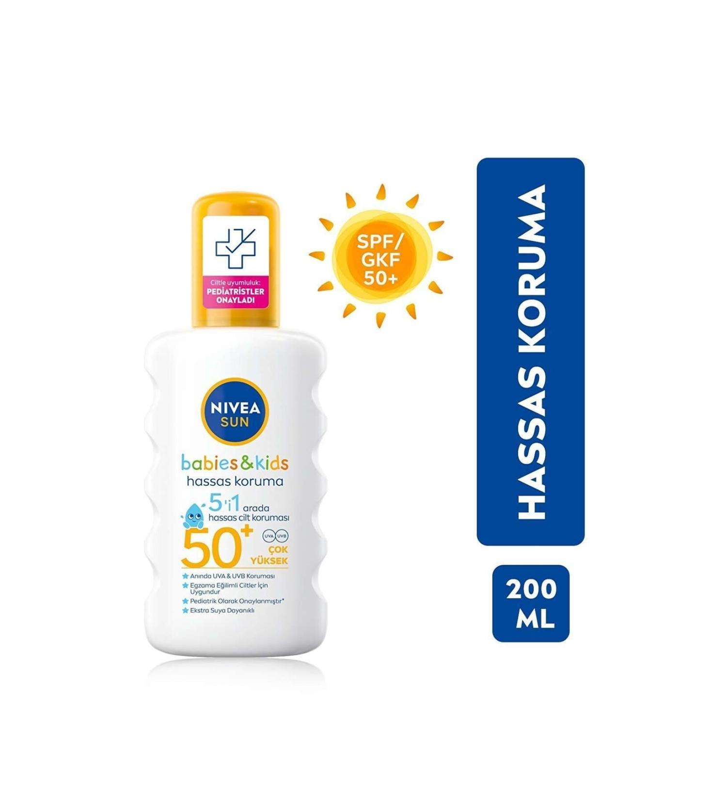 NIVEA Sun Babies&kids Sensitive Protection 5in1 50f 200ml - Buy Online on GoSupps.com