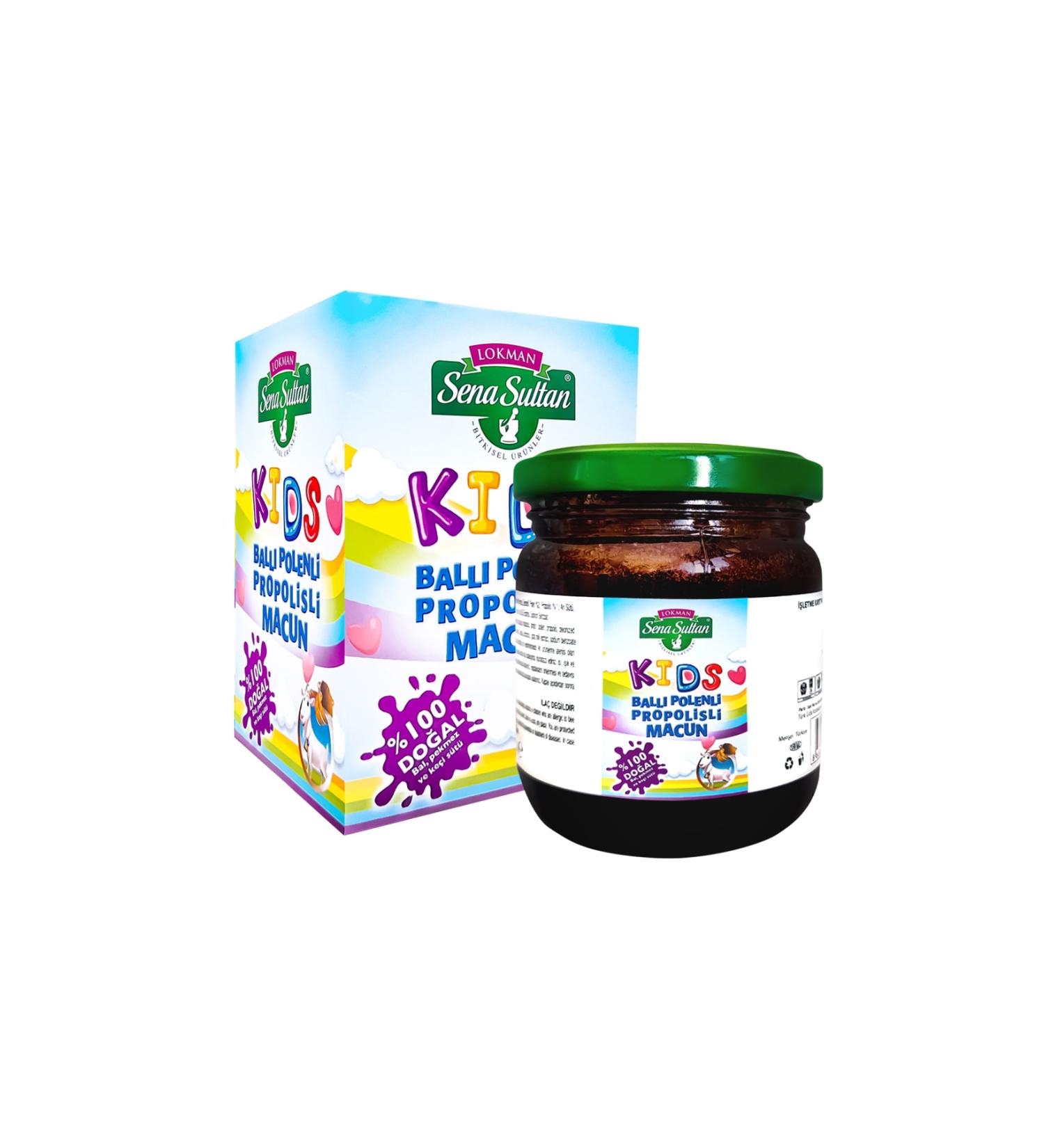 Lokman Sena Sultan Kids Honey Pollen Propolis Herbal Mixed Paste Natural Appetite Stimulant Cocoa 235 gr - Buy Online on GoSupps.com