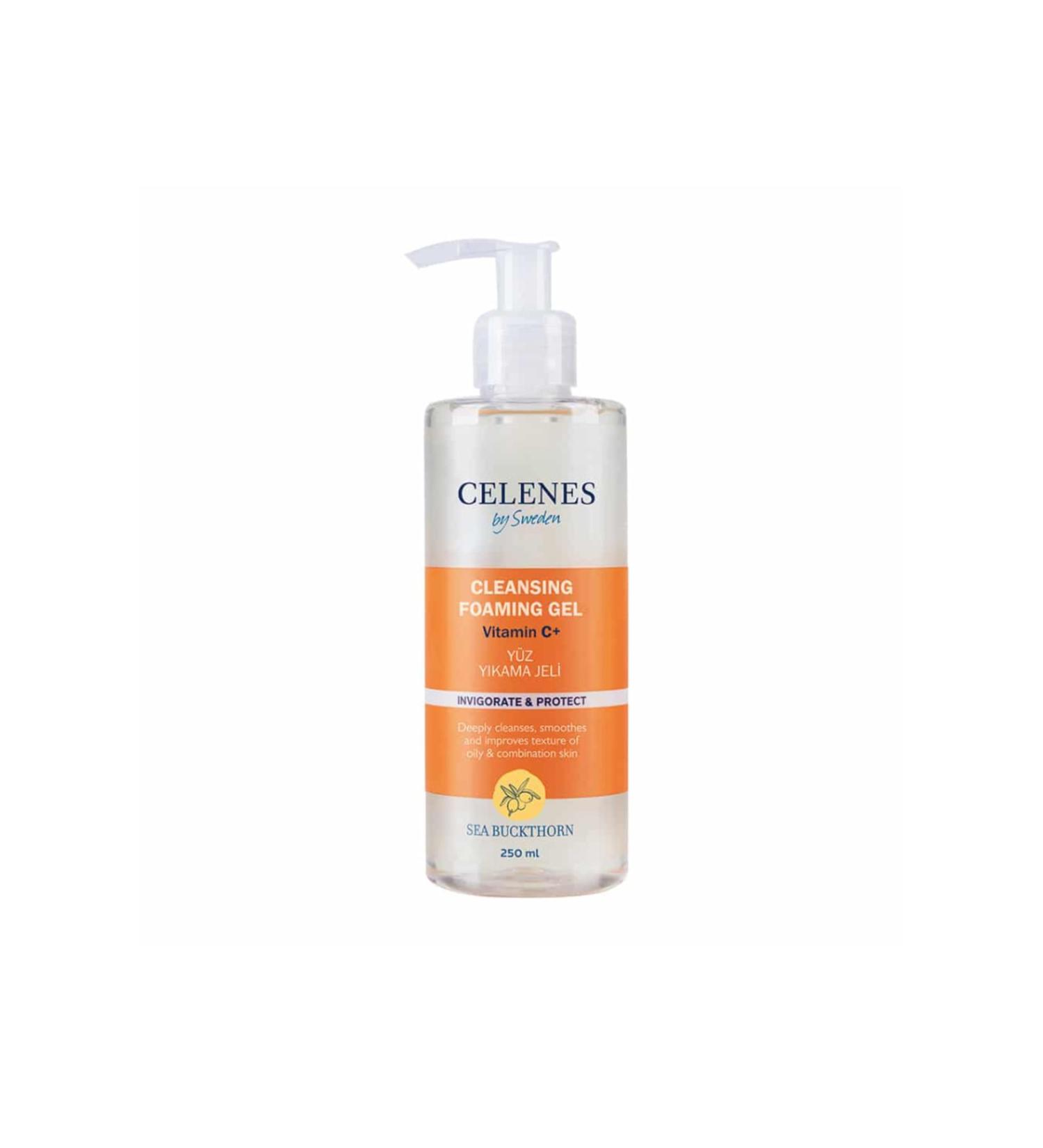 Celenes by Sweden Deep Cleansing Vitamin C+ Foaming Gel 250ml - Buy Online on GoSupps.com