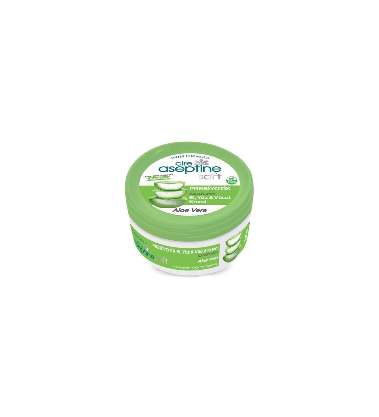vealisveris Cire Aseptine soft Aloe Vera Extract Soothing Nourishing Prebiotic Cream 300 Ml