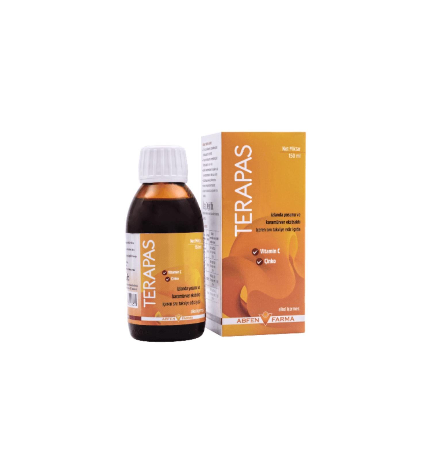 Abfen Farma Terapas Containing Elderberry and Iceland Moss 150ml - Buy Online on GoSupps.com