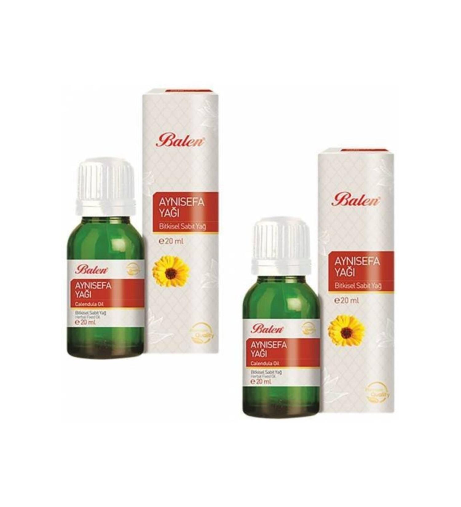 Balen Calendula Oil Calendula Herbal Fixed Oil 20 ml 2 Pieces