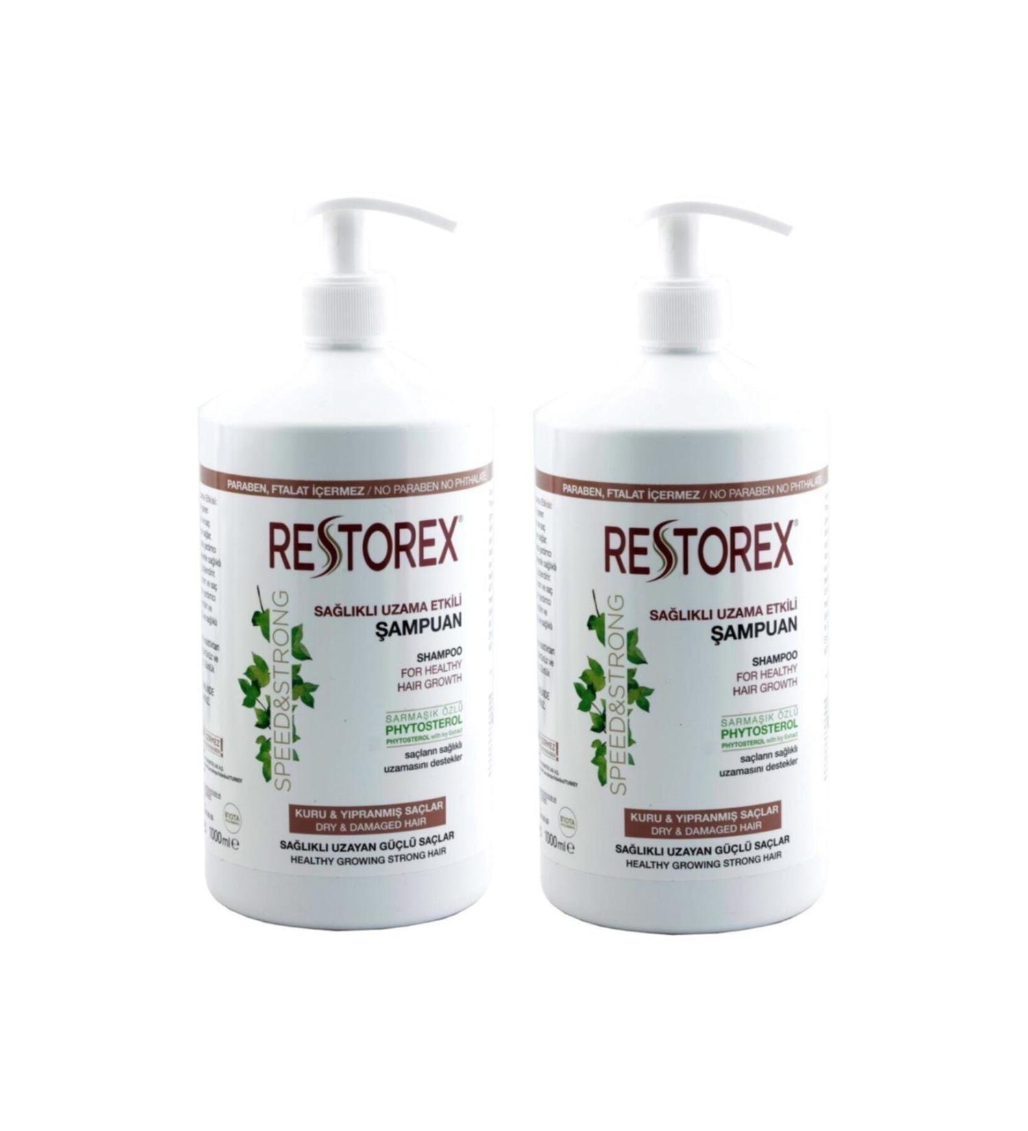 Restorex Shampoo 1000 ml For Dry Damaged Hair X 2 Pieces