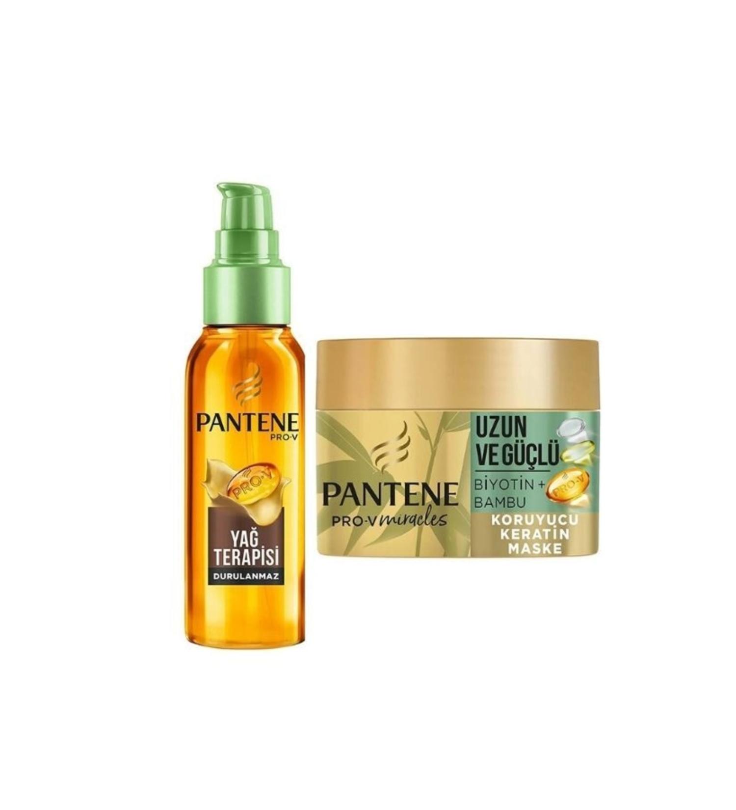 Pantene Hair Care Serum Argan Oil - Hair Mask Miracles Bamboo and Biotin 2 Pack - Buy Online on GoSupps.com