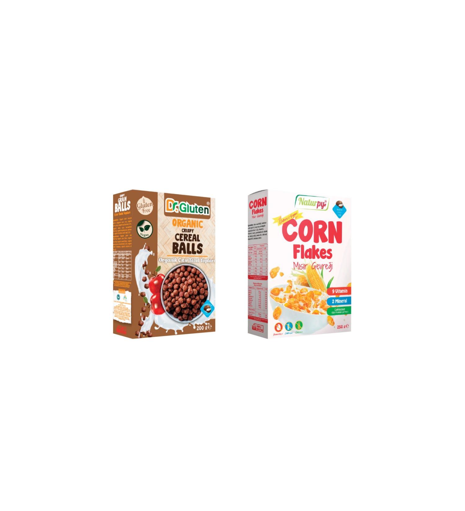 Naturpy Dr.gluten Organic Gluten-Free Crunchy Cereal Balls & Gluten-Free Vegan Lactose-Free Cereal