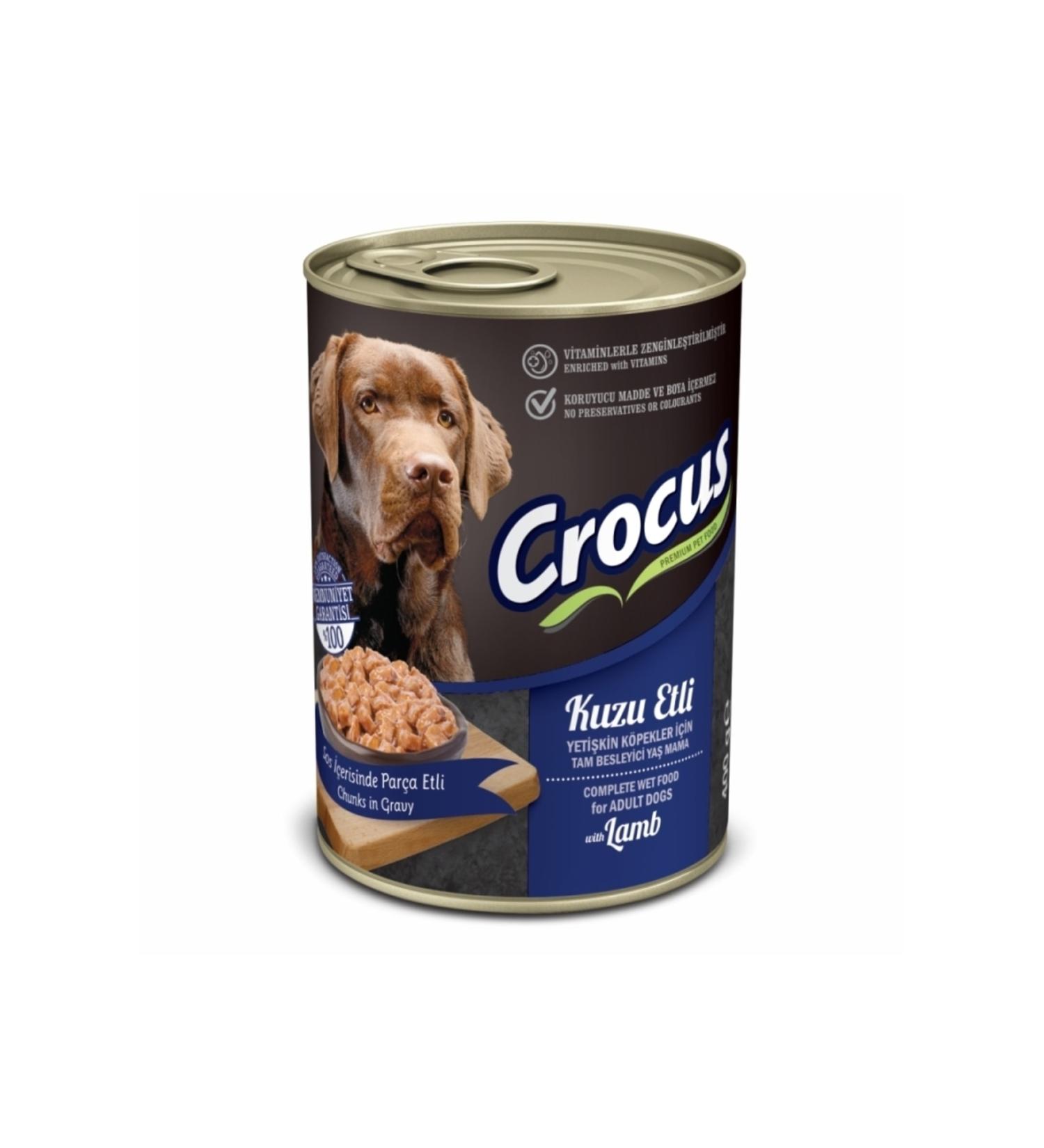 Crocus Adult Dog Lamb Meat Canned Wet Food 400 Gr