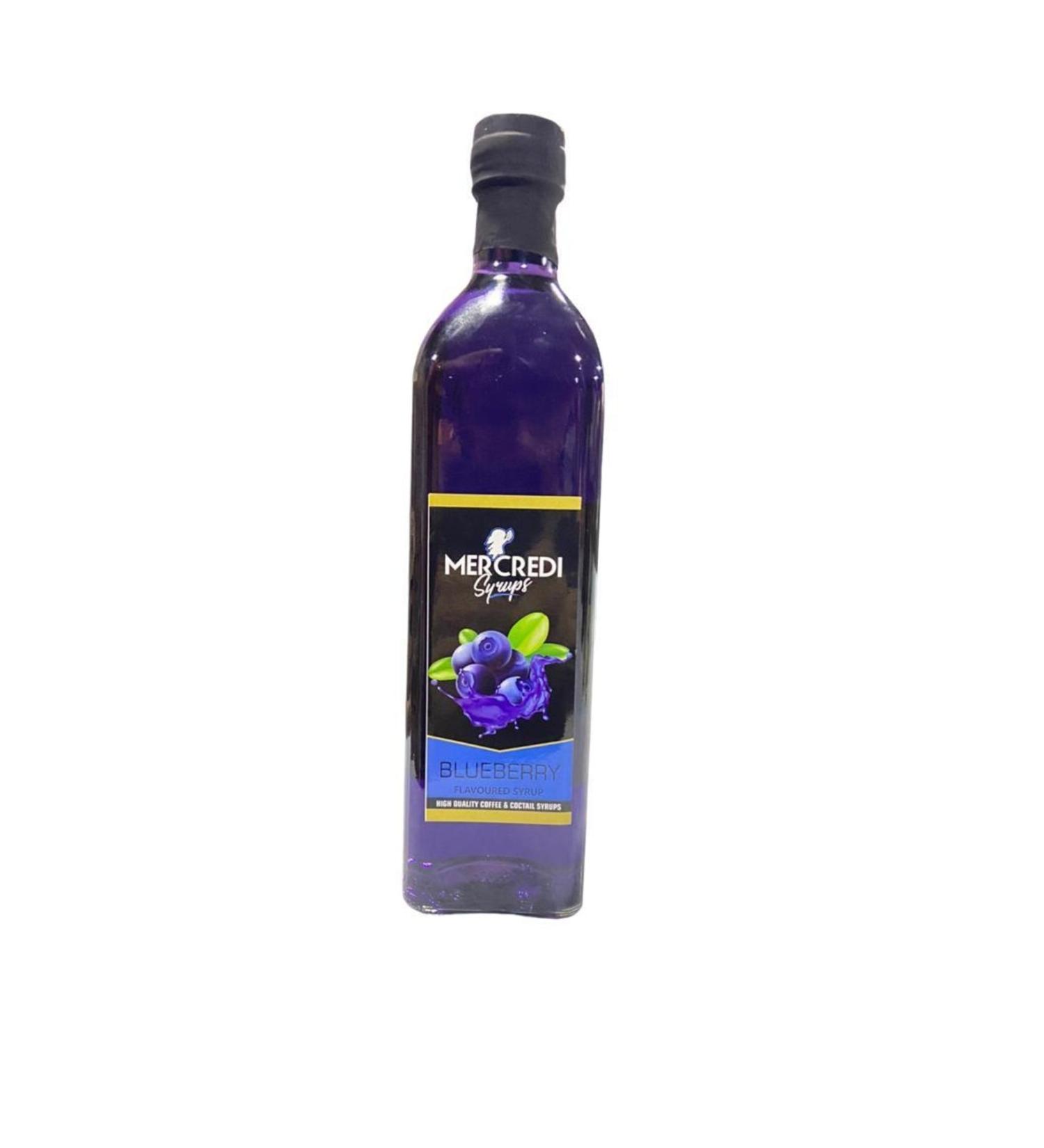 MERCREDI Blueberry Blueberry Coffee and Cocktail Syrup 750 Ml