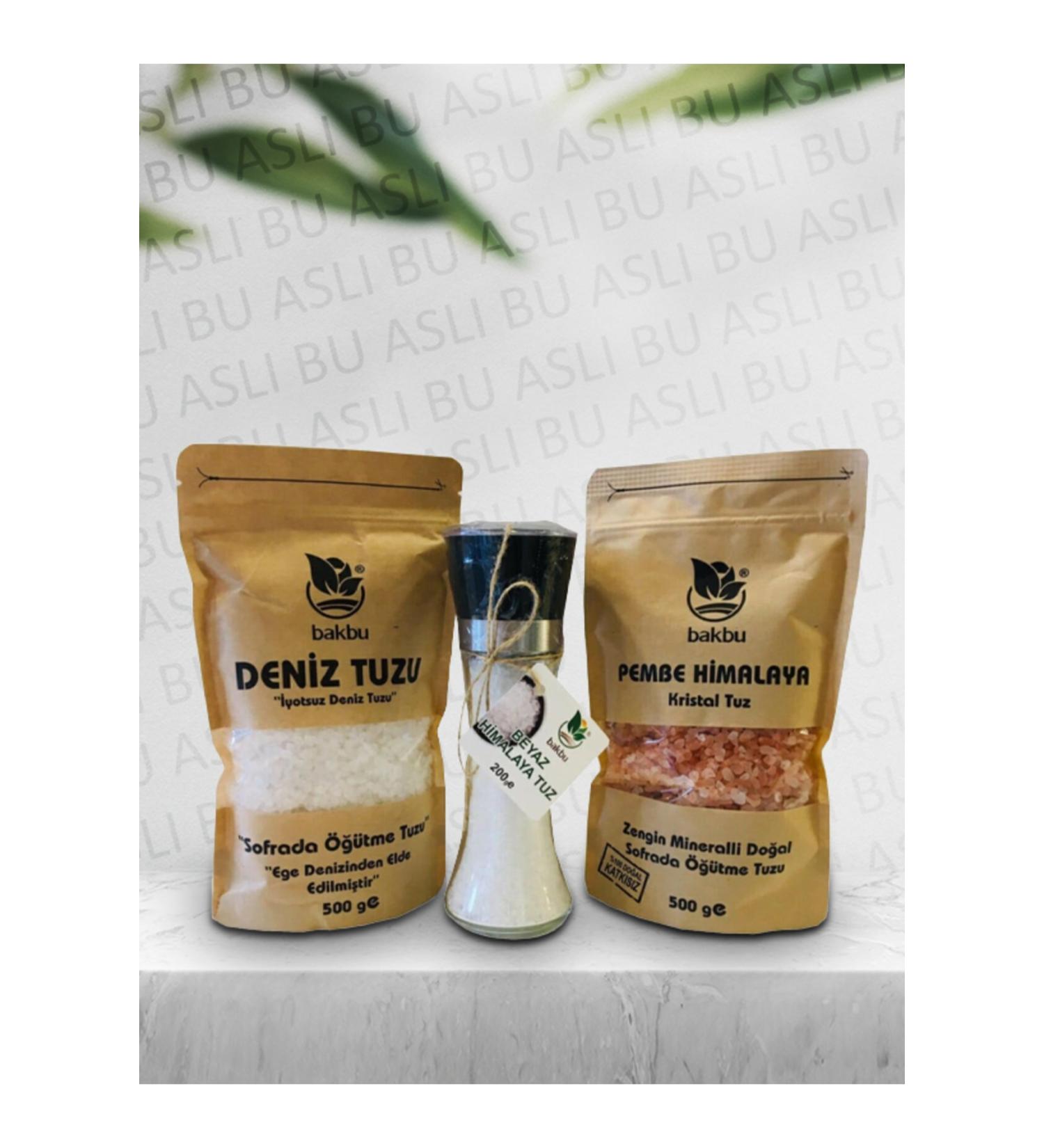 Bakbu Ceramic Blade Salt Mill Grinder Mill and Sea Salt & Himalayan Salt