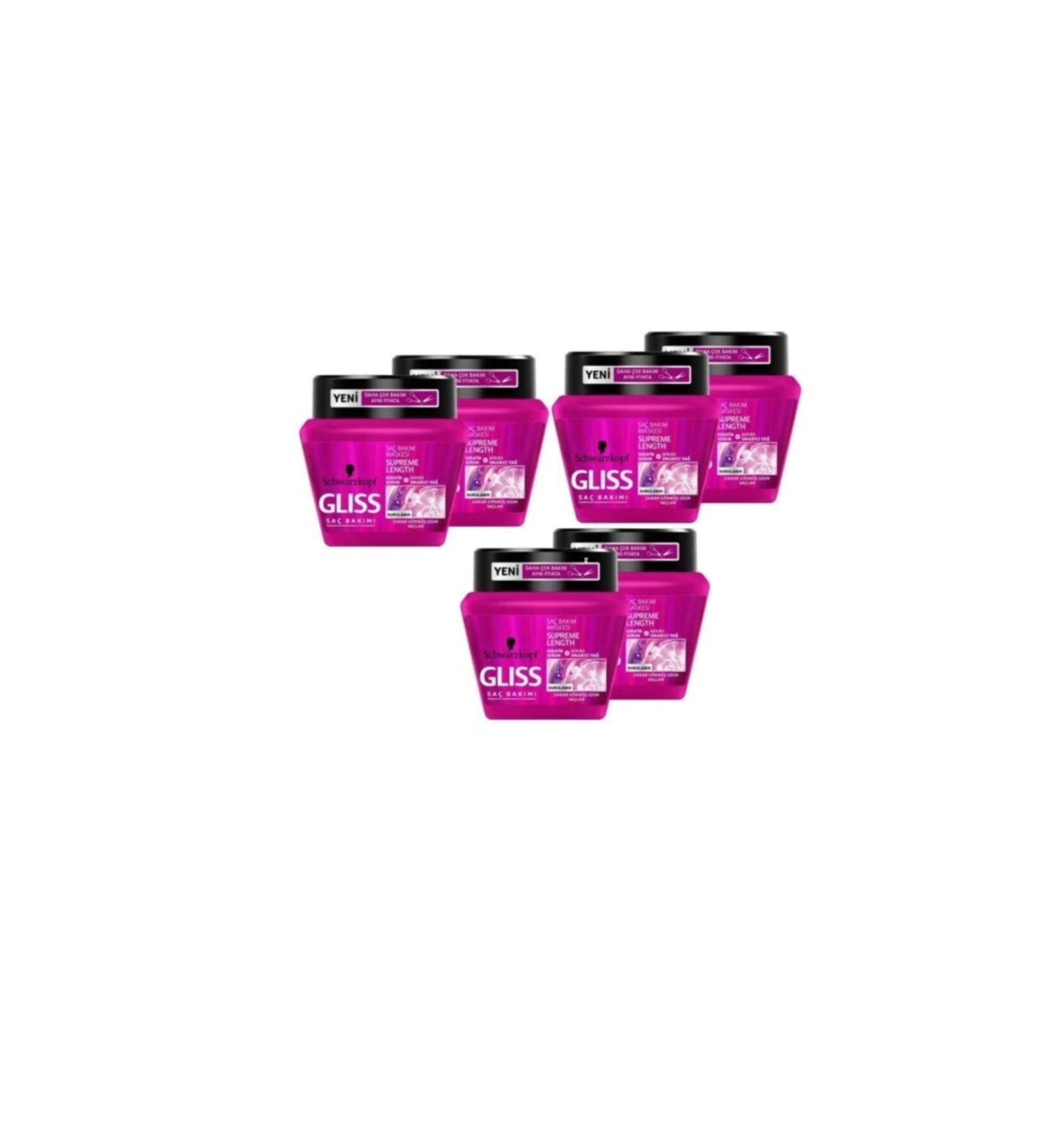 Gliss Gliss Hair Care Mask 300 ml Supreme Length (6 Pieces)