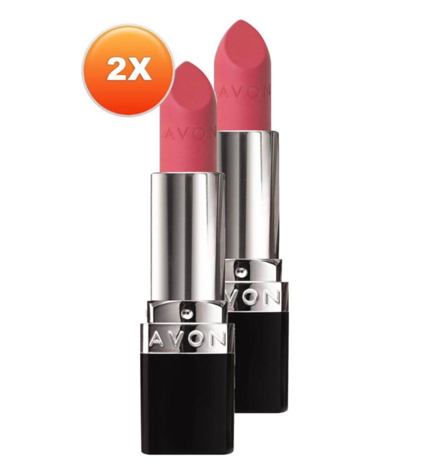 Avon Perfectly Matte Lipstick Peach Flatters Set of Two
