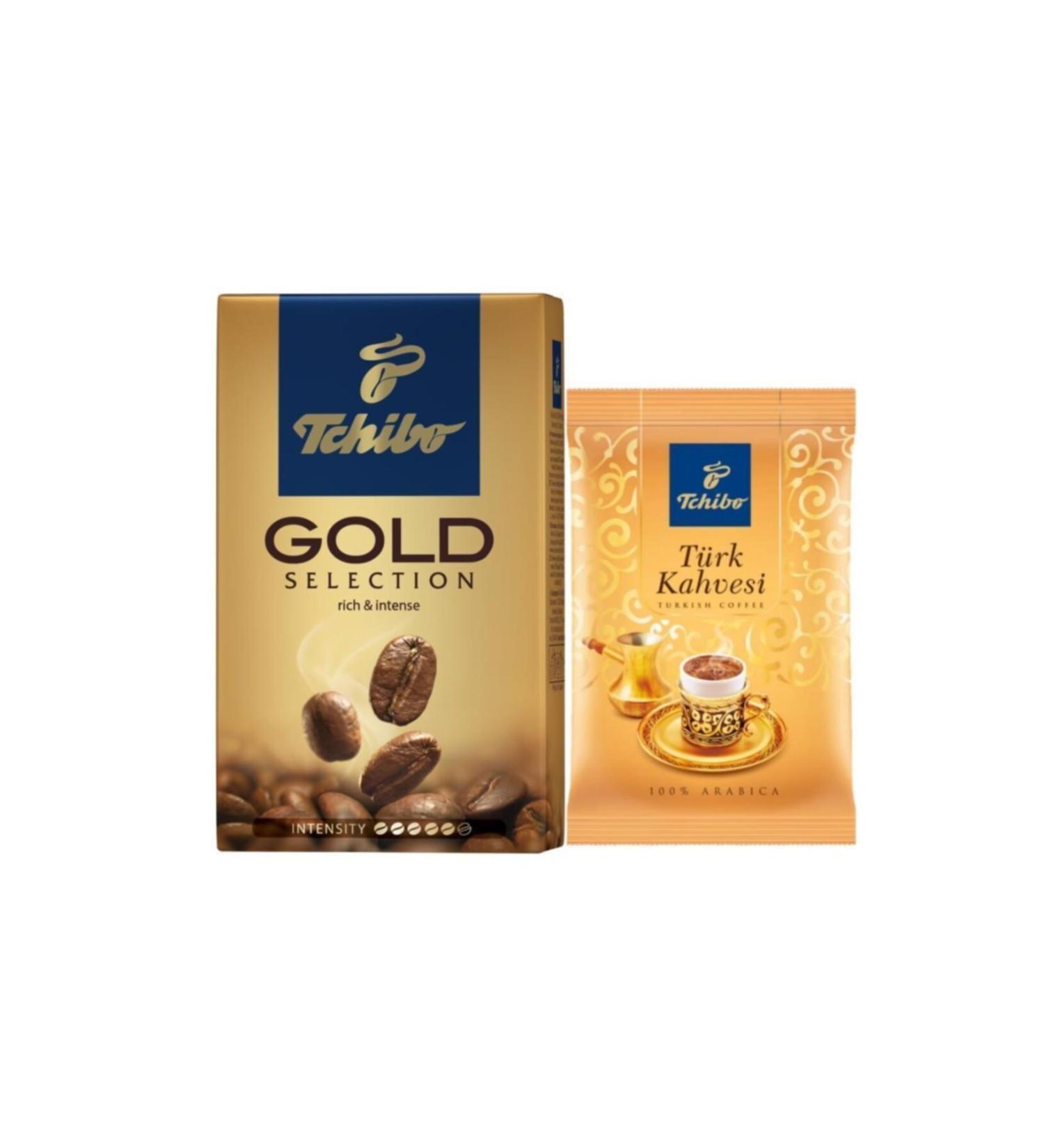 Tchibo Gold Selection Ground Filter Coffee 250 gr & Turkish Coffee 100 gr