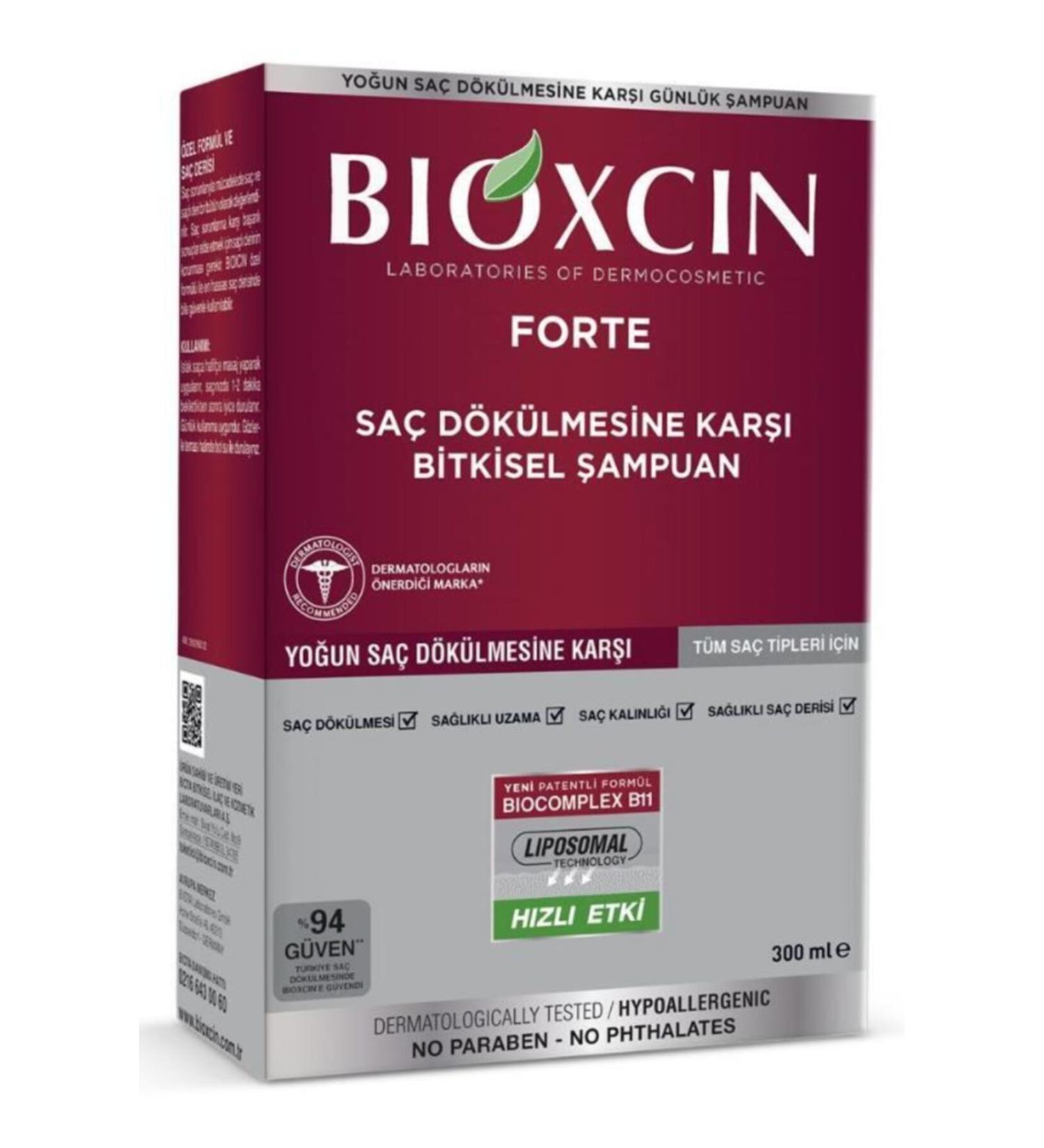 Bioxcin Forte Shampoo for All Hair Types 300ml