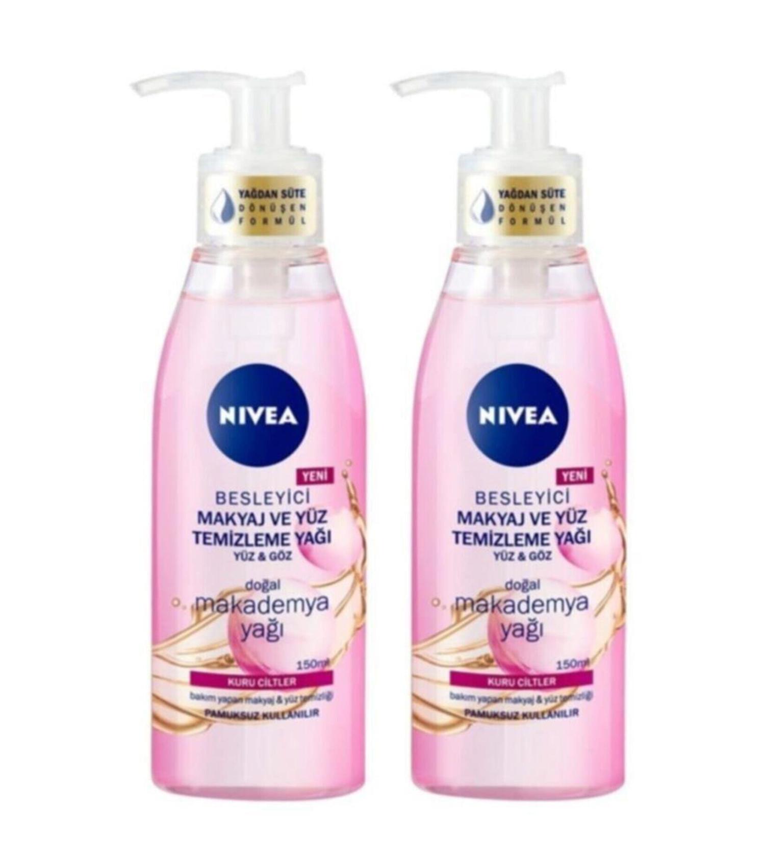 NIVEA 2-Pack Nourishing Make-Up and Facial Cleansing Oil for Dry Skin 150 ml
