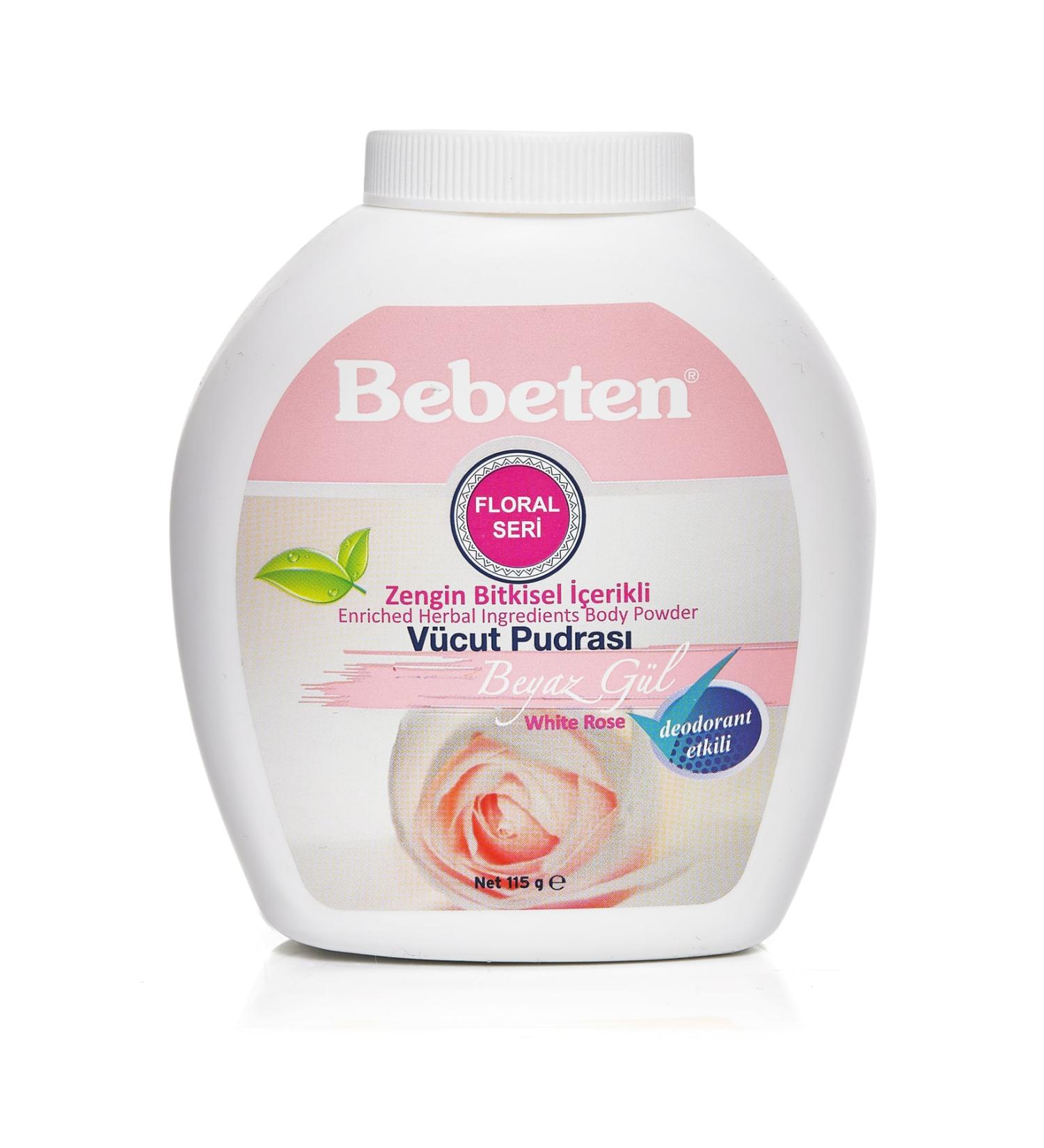 Bebeten Rich Herbal Content Body Powder (White Rose) 115 Gr.