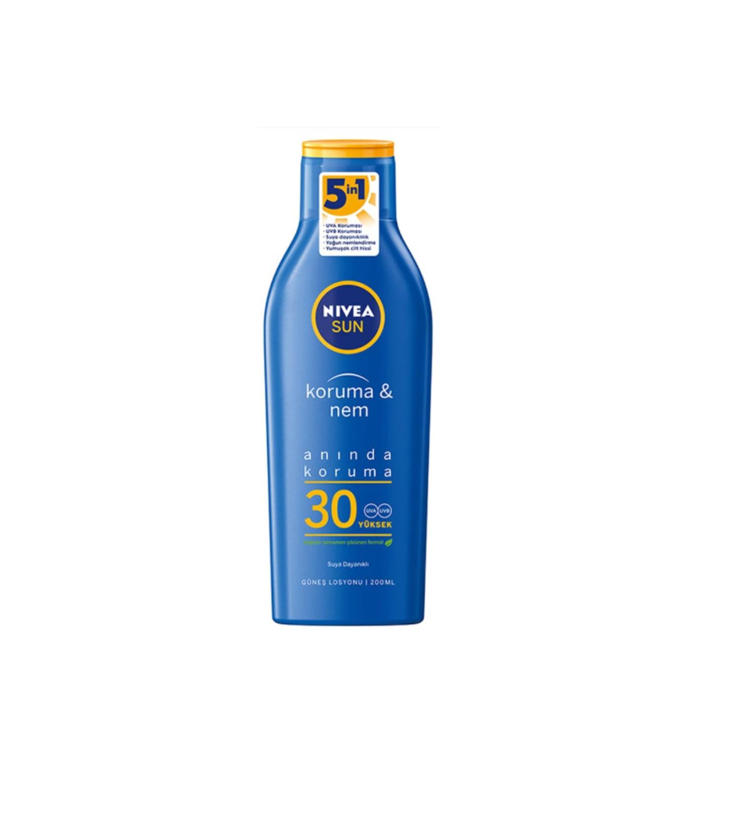 NIVEA Ko ak Cosmetics Sun Protection & Moisture Sun Lotion 30gkf 200 Ml..