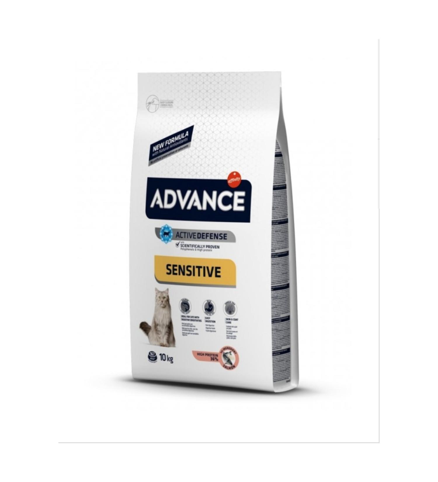 Advance Sensitive Adult Cat Food with Salmon 10 Kg