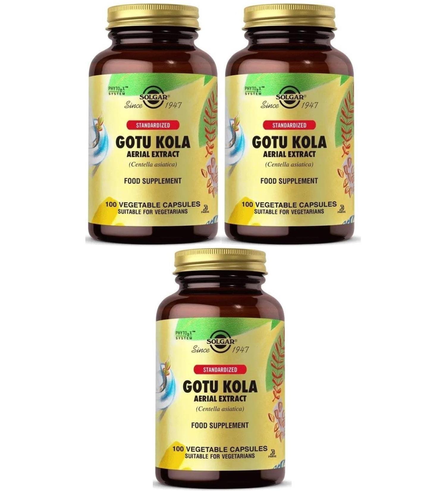 Solgar Gotu Kola 100 Capsules 3 Pieces