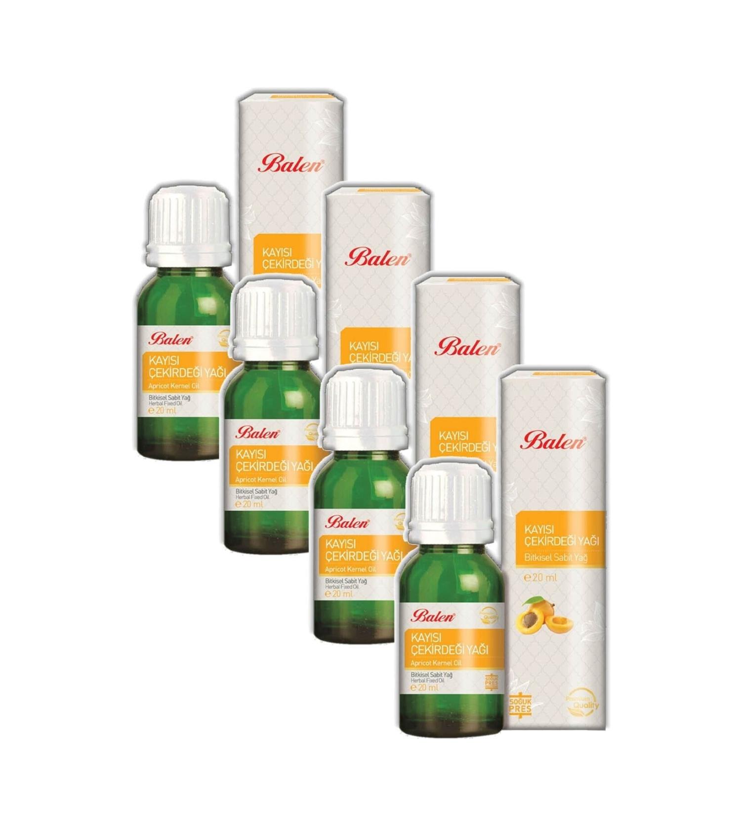 Balen Apricot Kernel Oil 20ml * 4 Cold Press Gimdes Certified