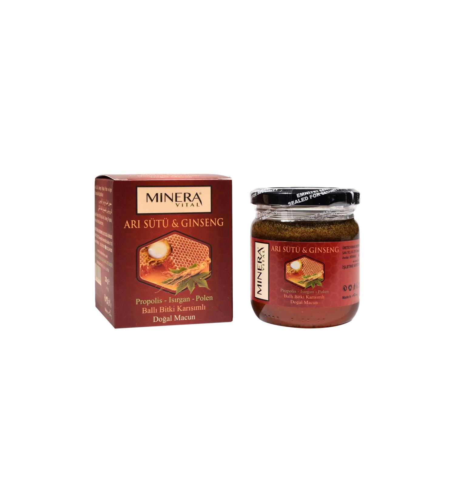 MINERA VITAL Royal Jelly & Ginseng Propolis Nettle Pollen Honey Herb Mixed Natural Paste