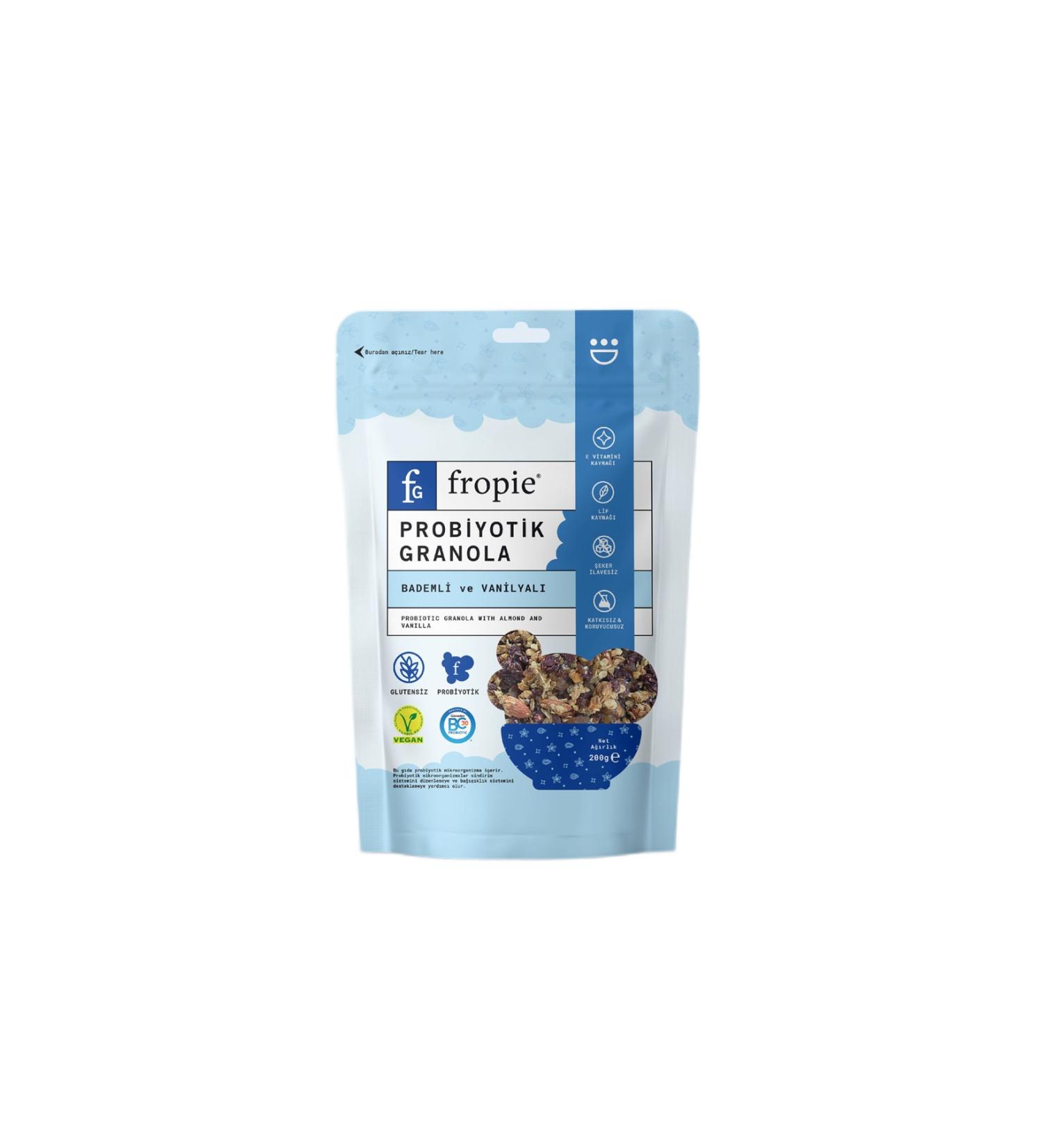FROPIE Almond & Vanilla Probiotic Granola - Buy Online on GoSupps.com