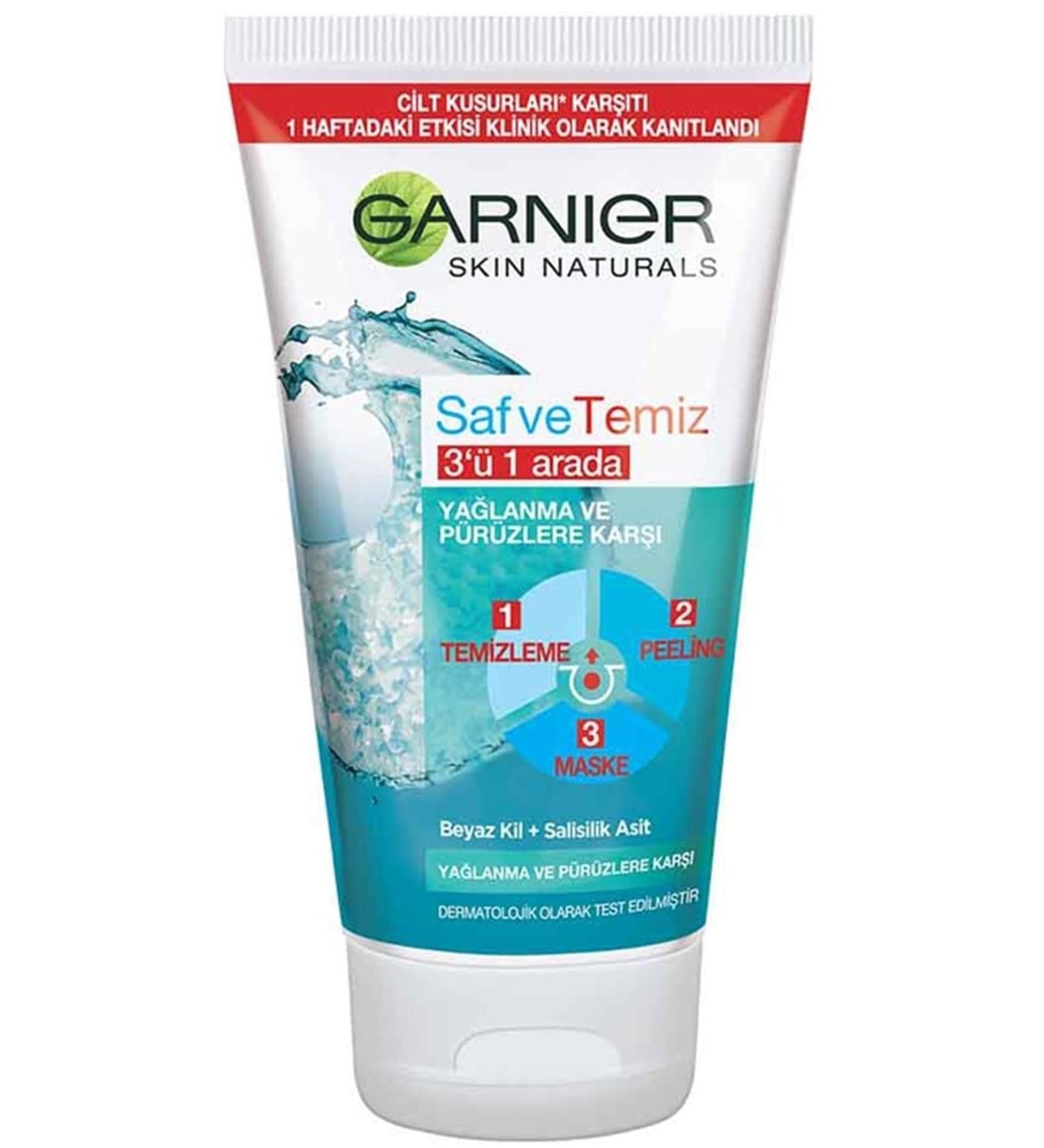 Garnier Pure & Clean 3 in 1 Peeling 150 ml - Buy Online on GoSupps.com
