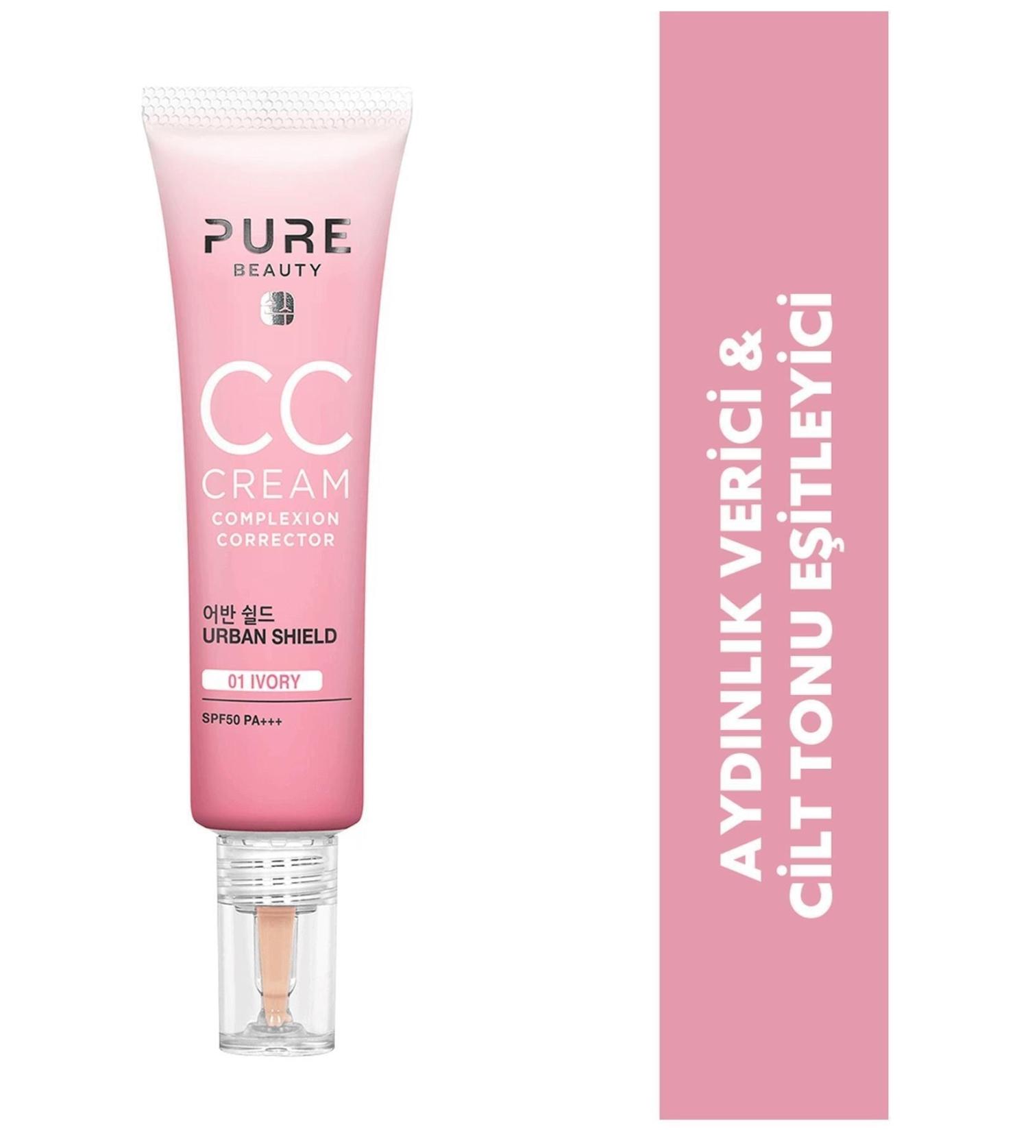PURE BEAUTY CC Cream Spf50 Pa+++ Ivory 30 ML CC Cream