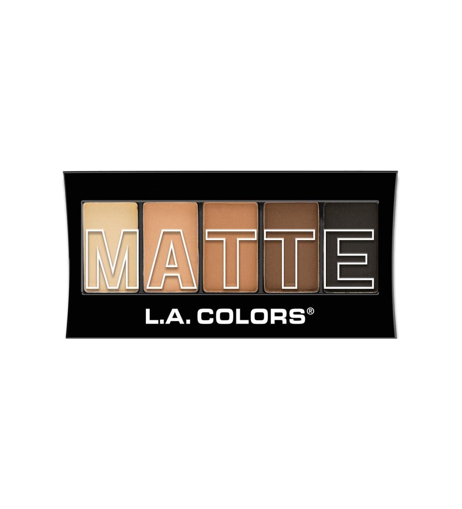 LA Colors Matte Brown Tweed 5-Piece Eyeshadow Palette