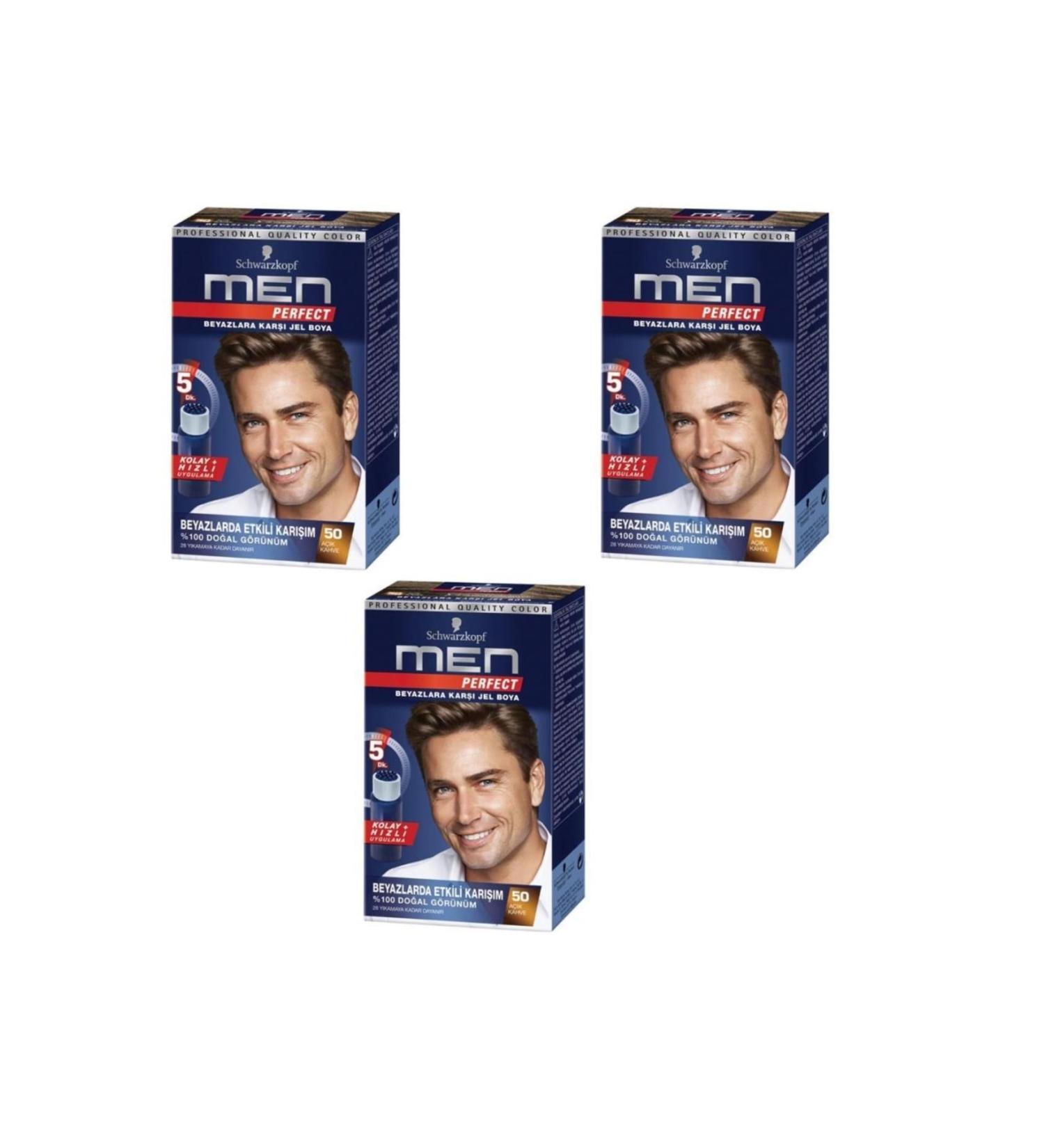 Schwarzkopf Men Paint Schwarzkopf Perfect 50 Number 3 Pieces
